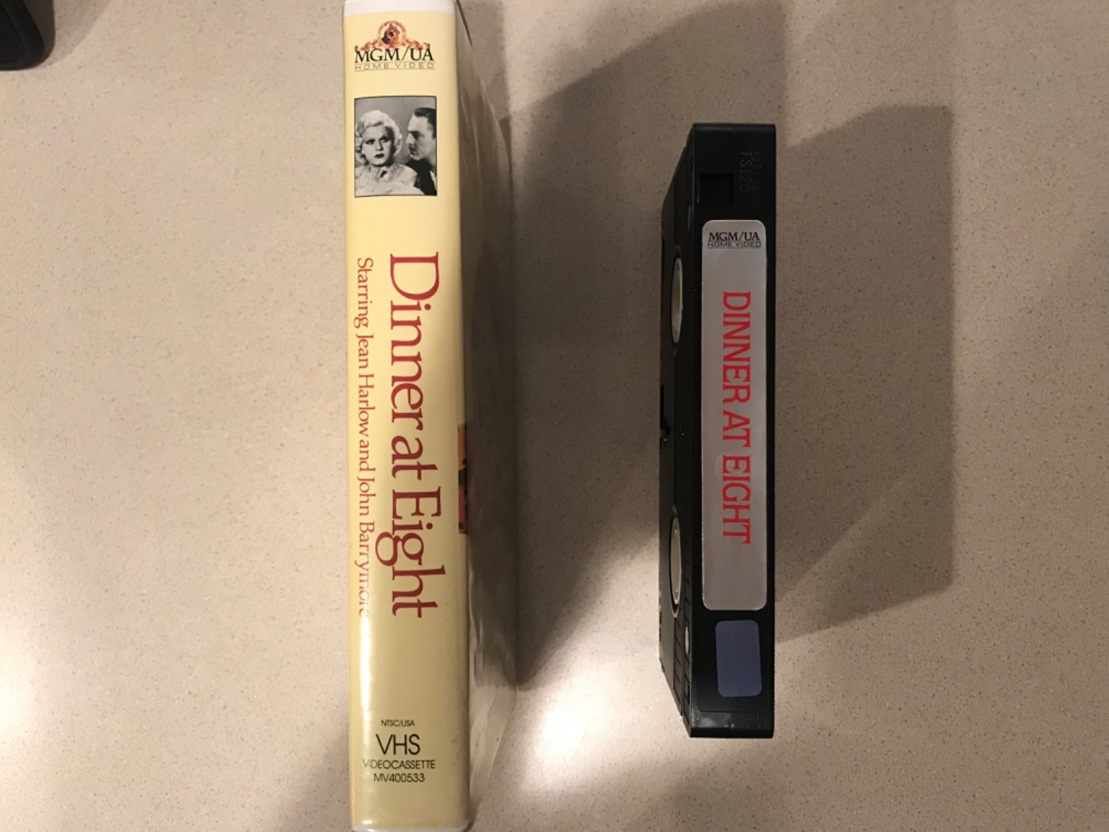 Dinner at Eight (VHS, 1985, MGM Clamshell) Jean Harlow, John Barrymore
