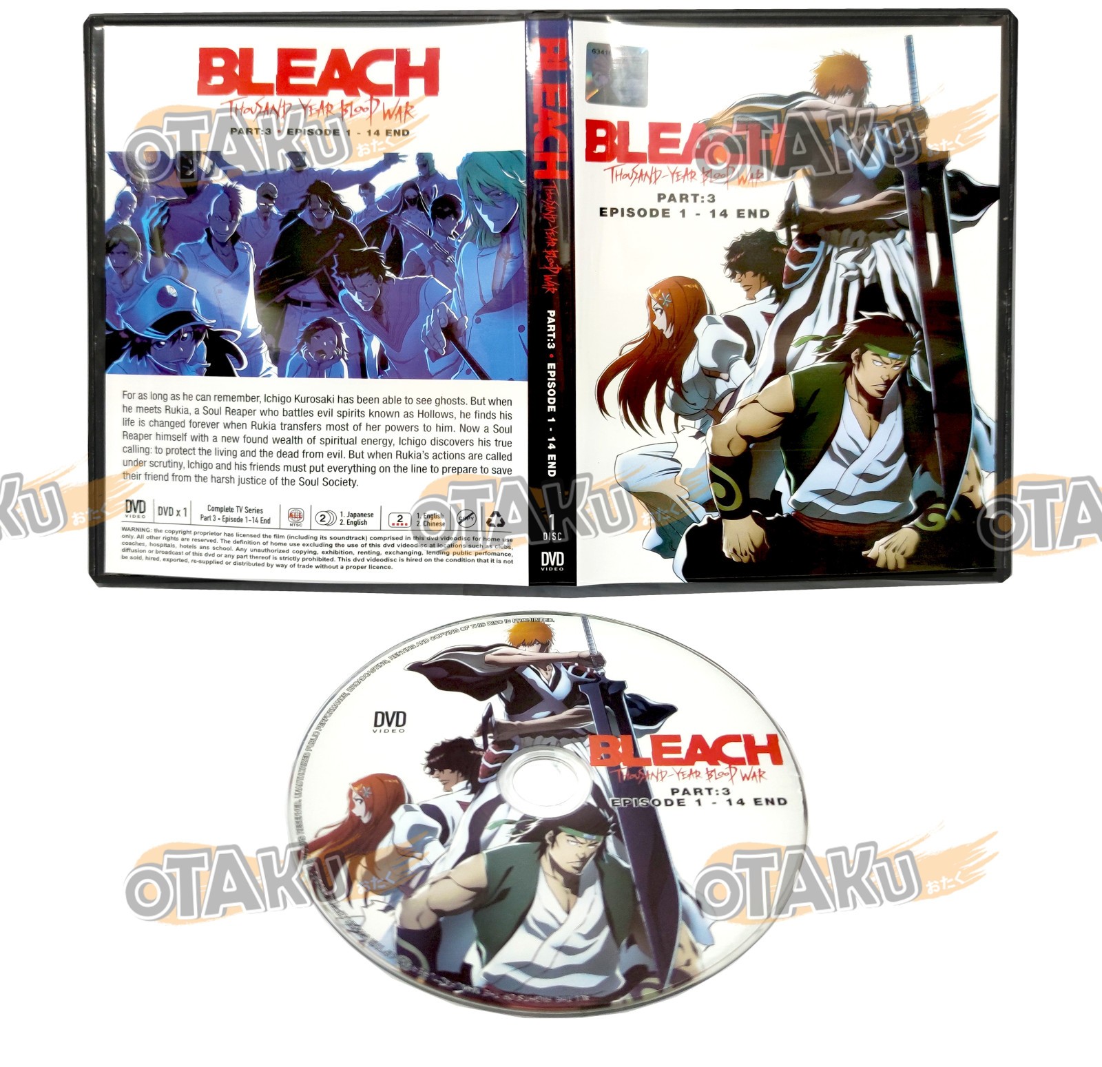 BLEACH : THOUSAND-YEAR BLOOD WAR (PART 3) – DVD (1-14 EPS) ENG DUB, SHIP FROM US