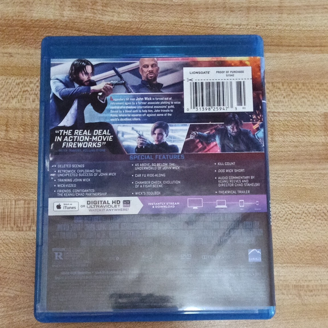 Lionsgate John Wick + John Wick Chapter 2 Blu-ray DVD Digital HD Keanu Reeves