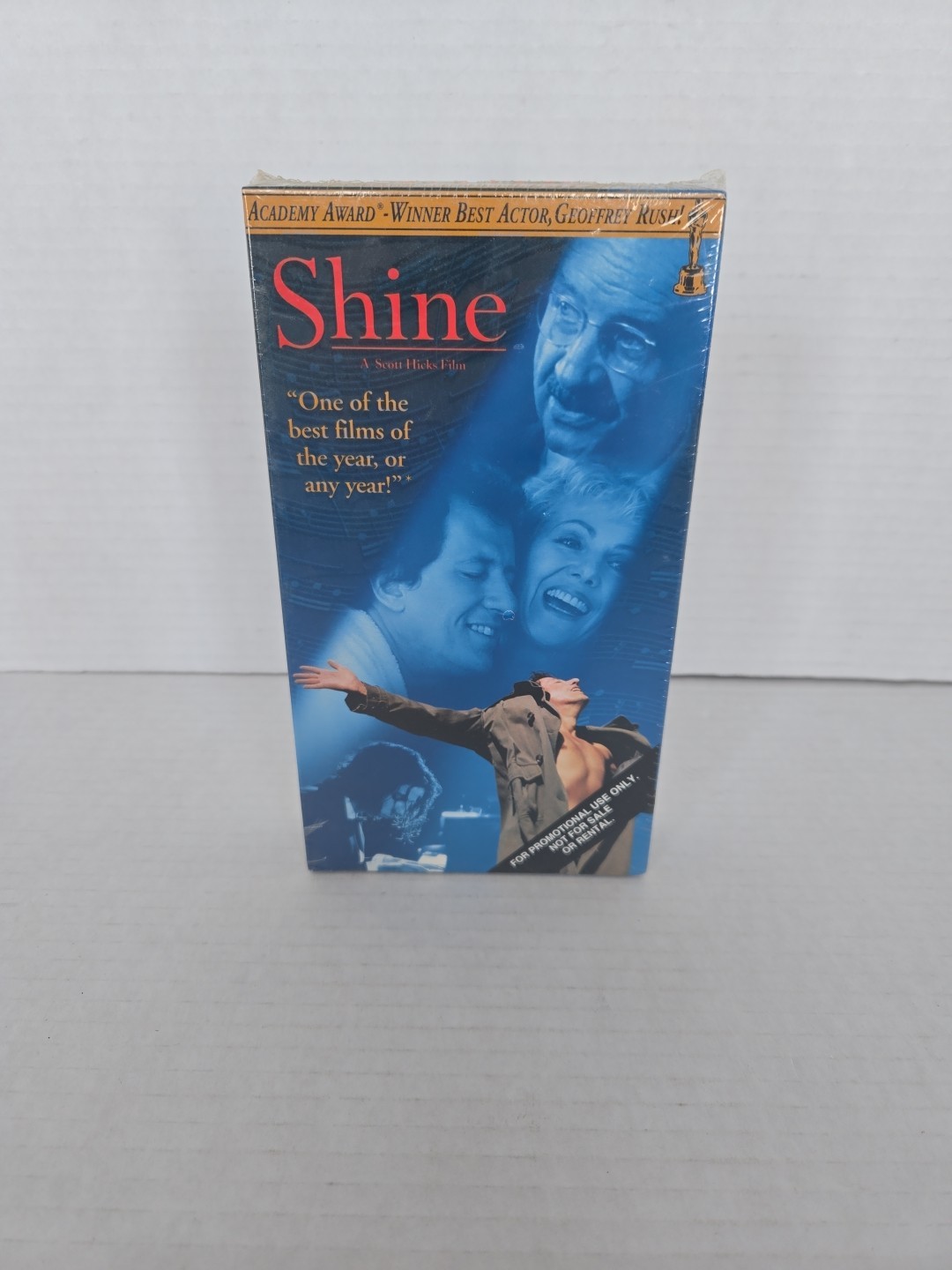 Shine (VHS, 1997) Geoffrey Rush, Scott Hicks Screener Promo Demo Rare Sealed