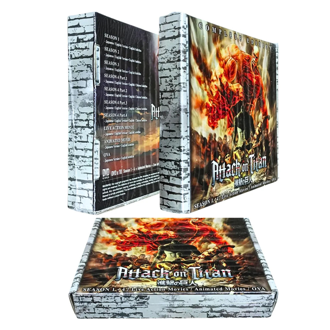 DVD Complete Attack on Titan (Season 1 – 4) + 2 Movie + 8 OVA English Version
