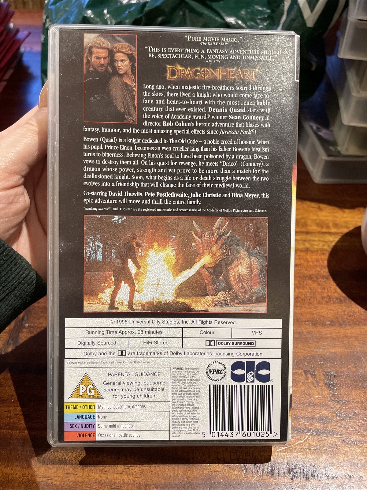 Dragonheart VHS Video Tape – CIC Video 1996