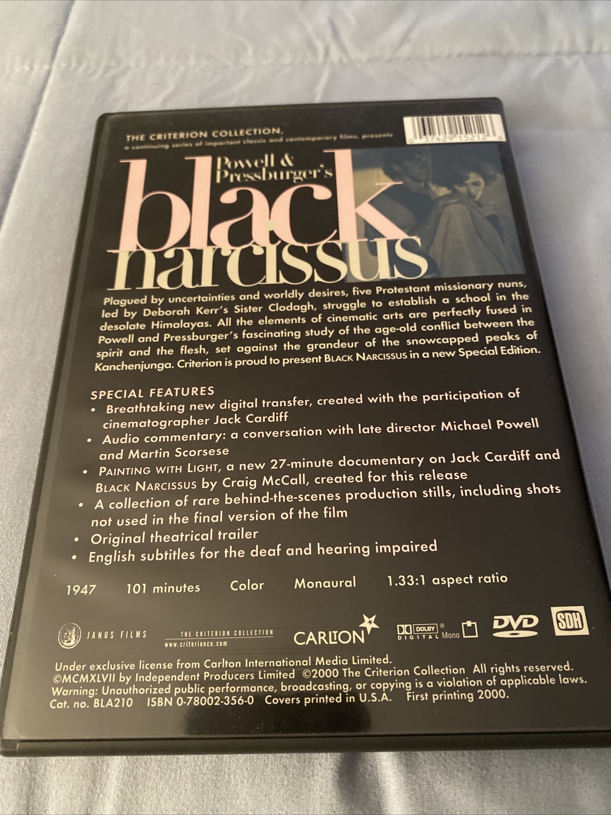 Black Narcissus (DVD, 2001, Criterion Collection) With Booklet! Excellent