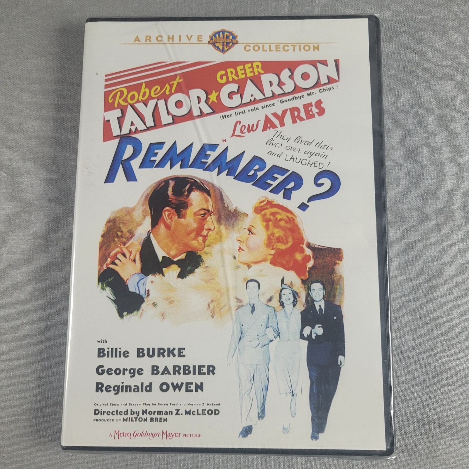 Remember? DVD (1939) – Robert Taylor, Greer Garson, Lew Ayres, Norman Z. McLeod