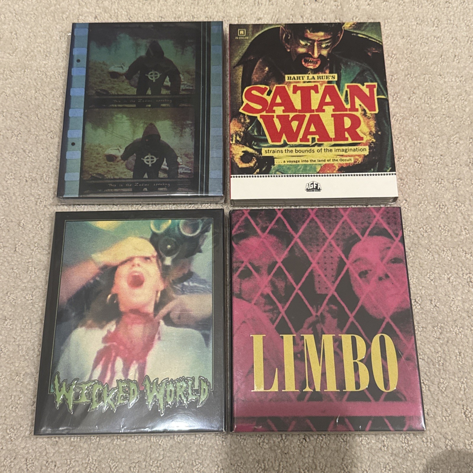 AGFA Blu Ray Lot (4 Movies) with OOP Slipcovers played once Vinegar Syndrome