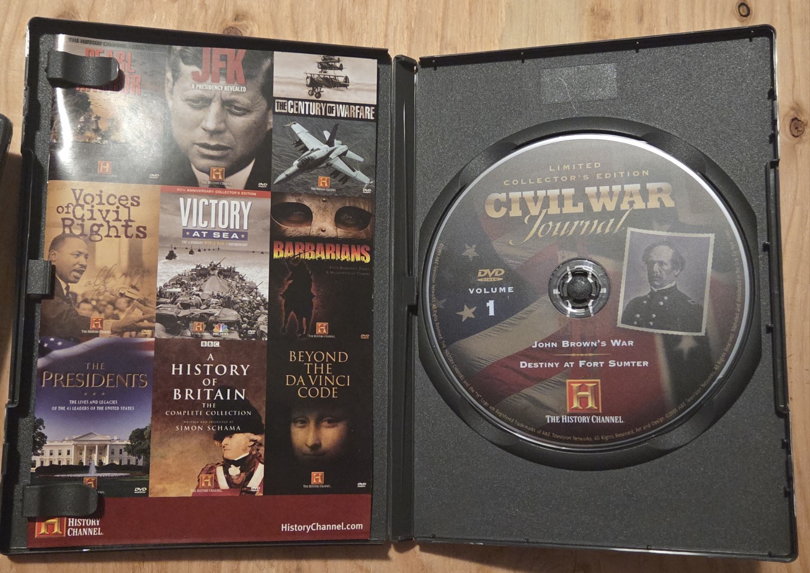 History Channel, Civil War Journal, 4 DVD Box Set, Vol 3 Sealed, Leather Case.
