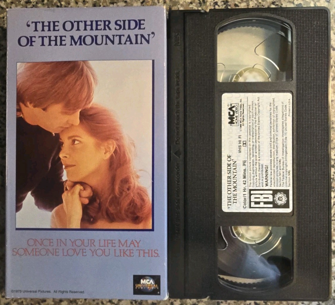The OTHER SIDE OF THE MOUNTAIN Parts 1 & 2 (vhs) 2 TAPE LOT. MCA VIDEO. VG. Rare