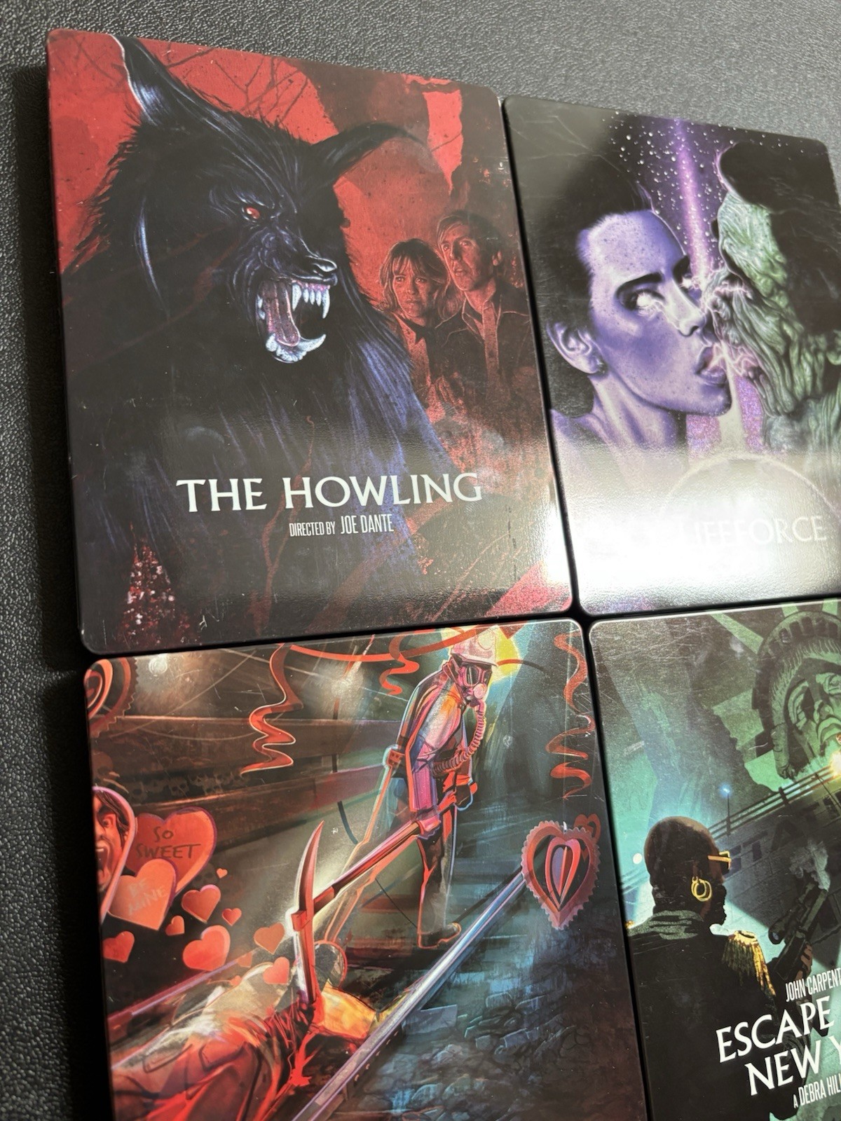 Escape from New York, The Howling, Bloody Valentine, Lifeforce bluray steelbook