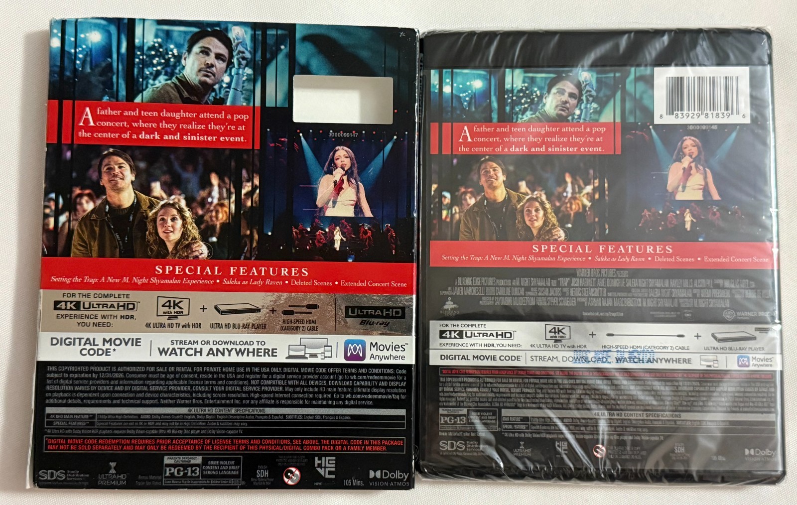 Trap (4K Ultra HD + Digital) – NEW (Slipcase shows wear) Digital Exp. 12/31/26