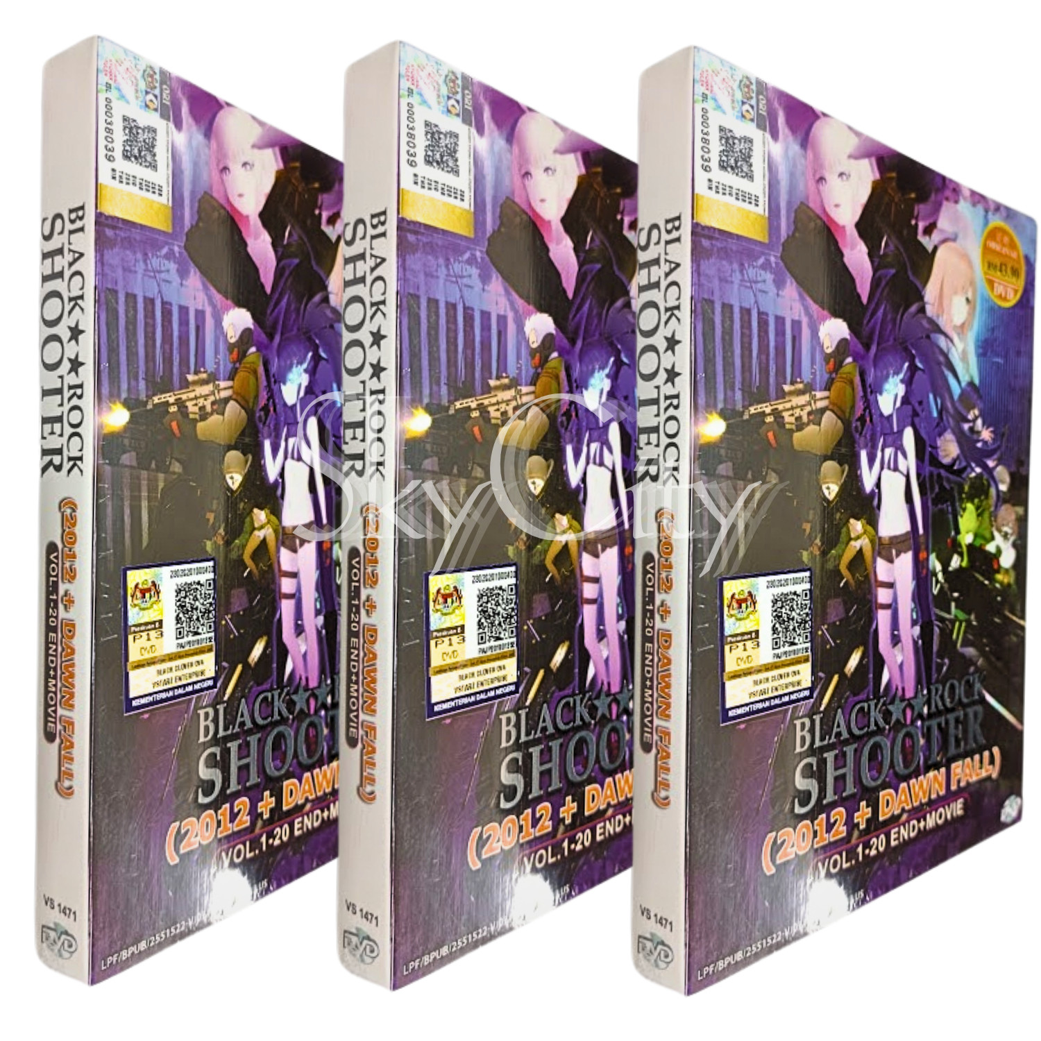 Black Rock Shooter (2012+Dawn Fall) Vol 1-20END+Movie DVD English Sub All Region