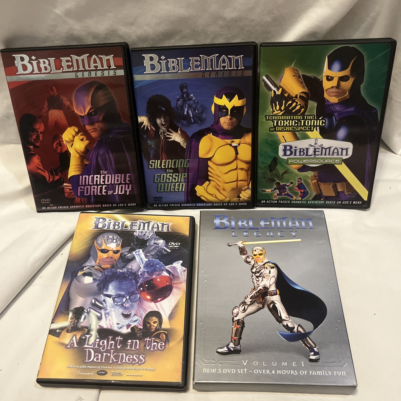 Bibleman 5 DVD Lot Christian Kids Superheroes Videos Bible Lessons Legacy Show