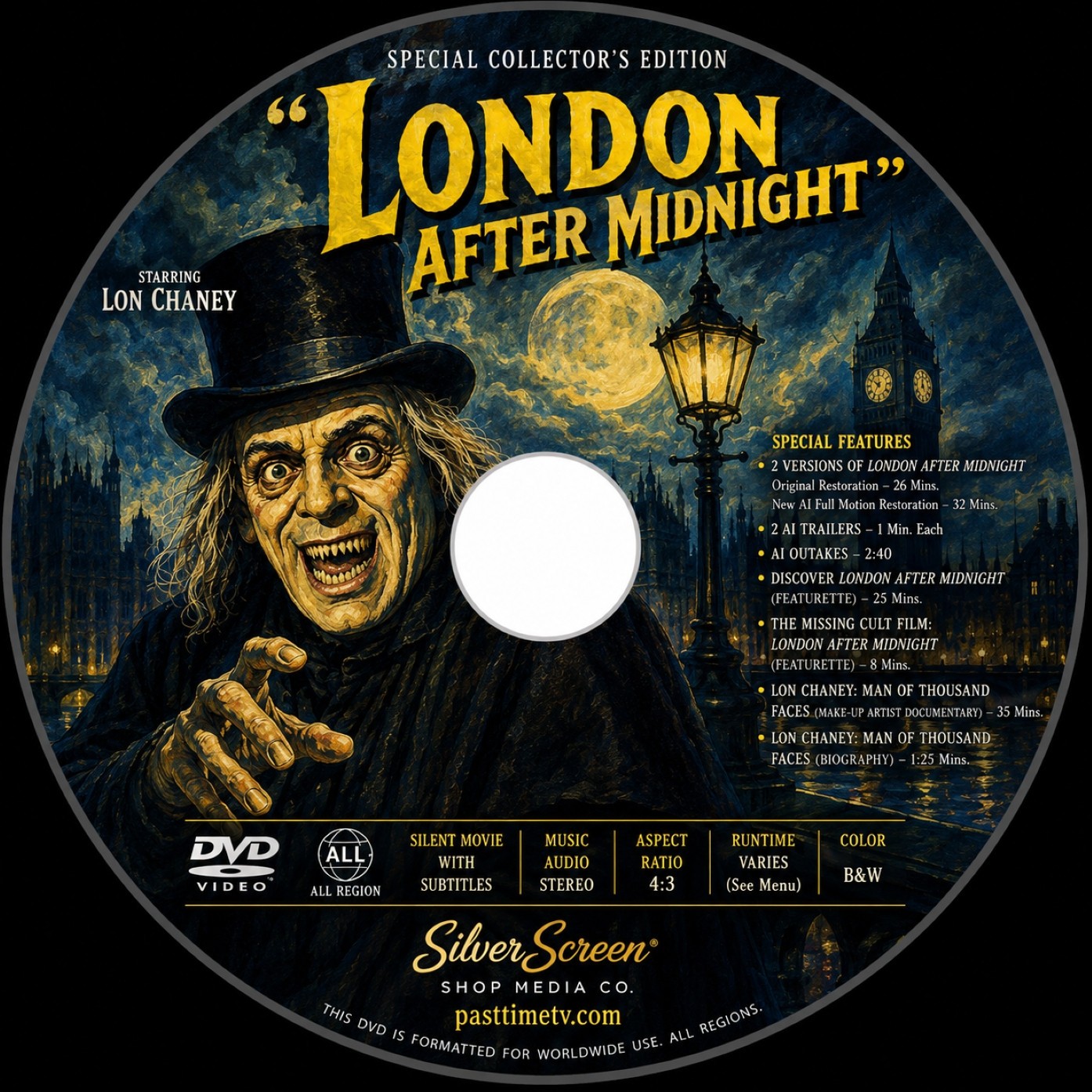London After Midnight (1927) AI-Reconstructed Silent Horror DVD Collector Ed.
