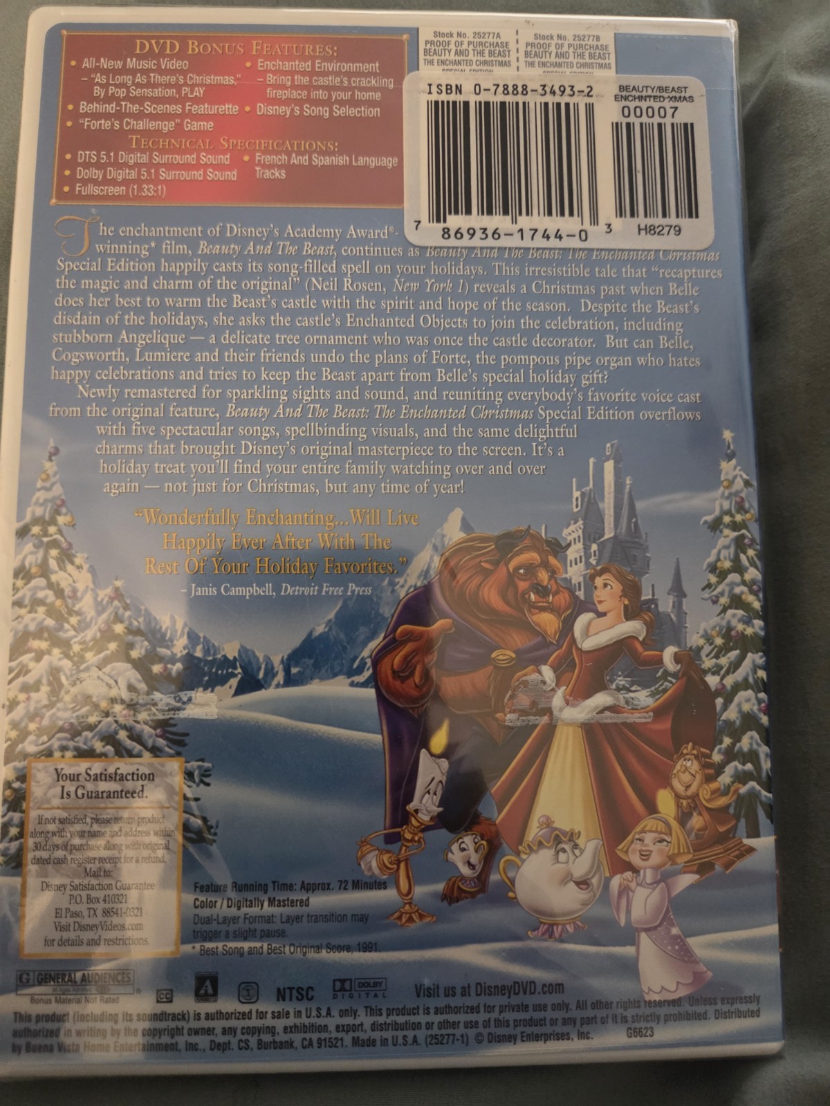 Beauty and the Beast – The Enchanted Christmas (Special Edition) – DVD –