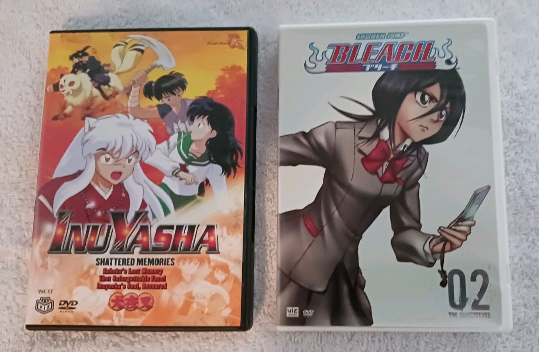 Shonen Jump Bleach 02 and Inu Yasha shattered memories-(2) DVD’s VG Anime
