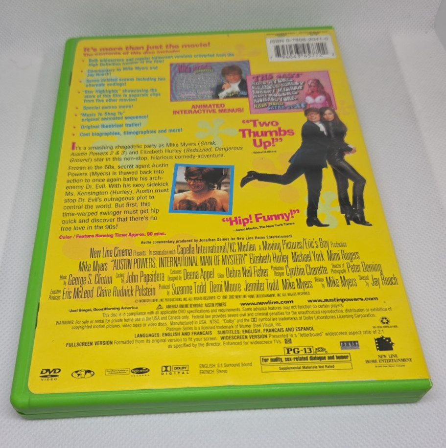 Austin Powers International Man of Mystery DVD Mike Myers Used Wide/Full Screen