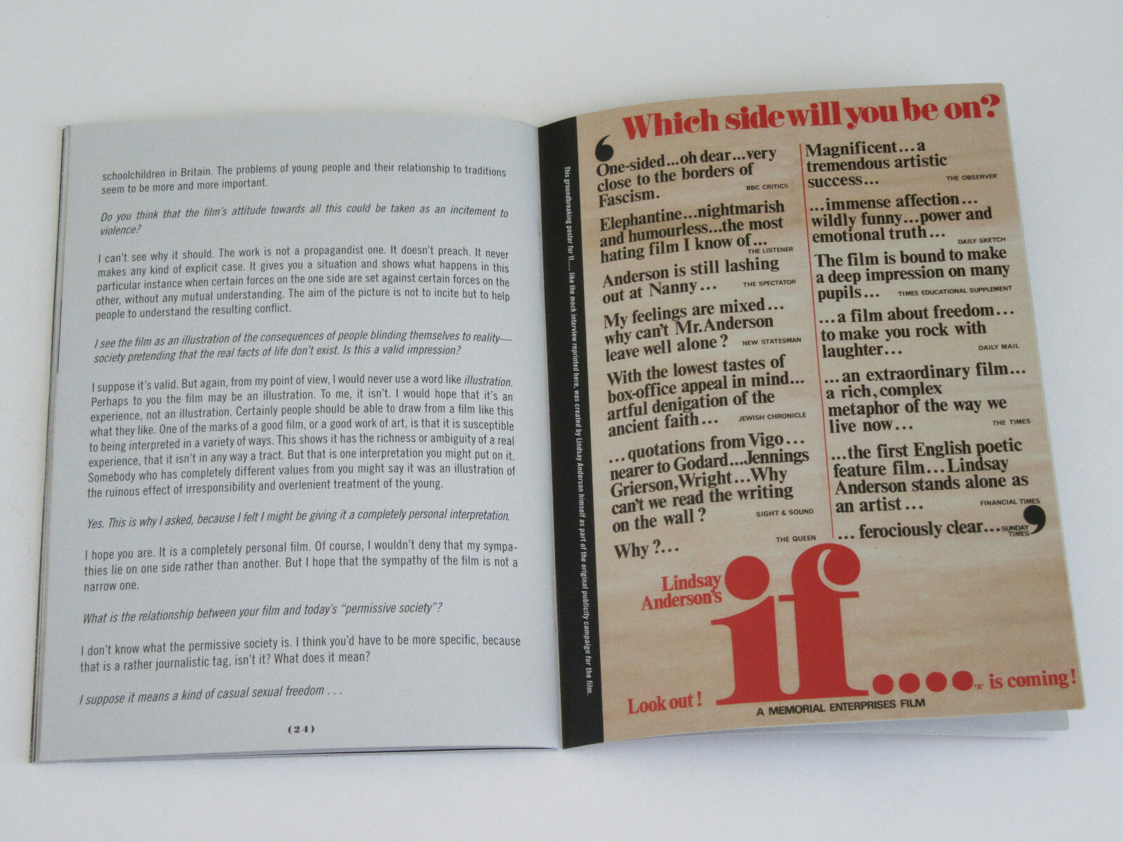 IF… (Blu-ray 2011, Criterion Collection) Lindsay Anderson PRISTINE CONDITION!!