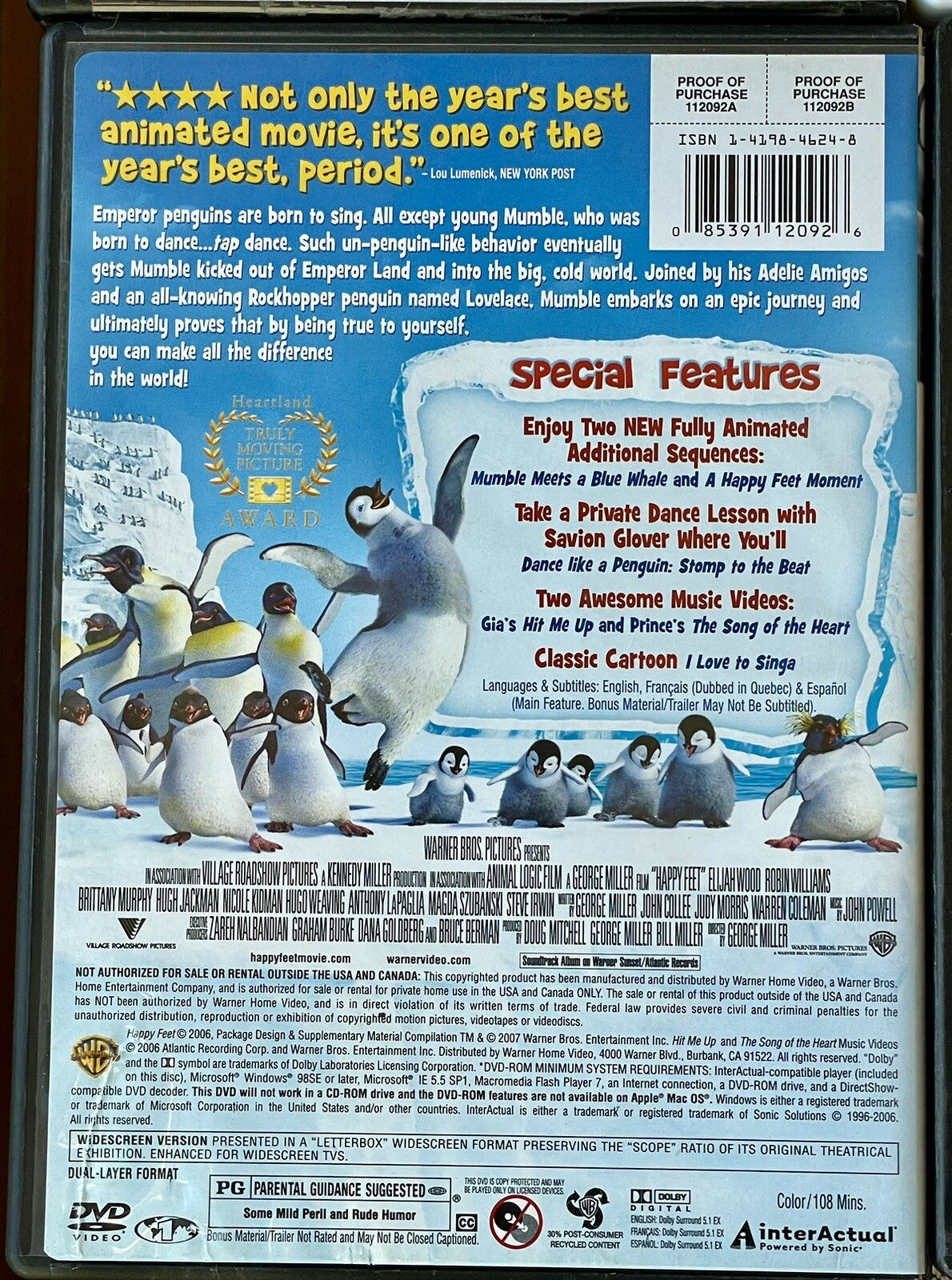 Lot (11) Children DVDs Smurfs, Lorax, Lego, Happy Feet, Babe, Ferdinand, ++More