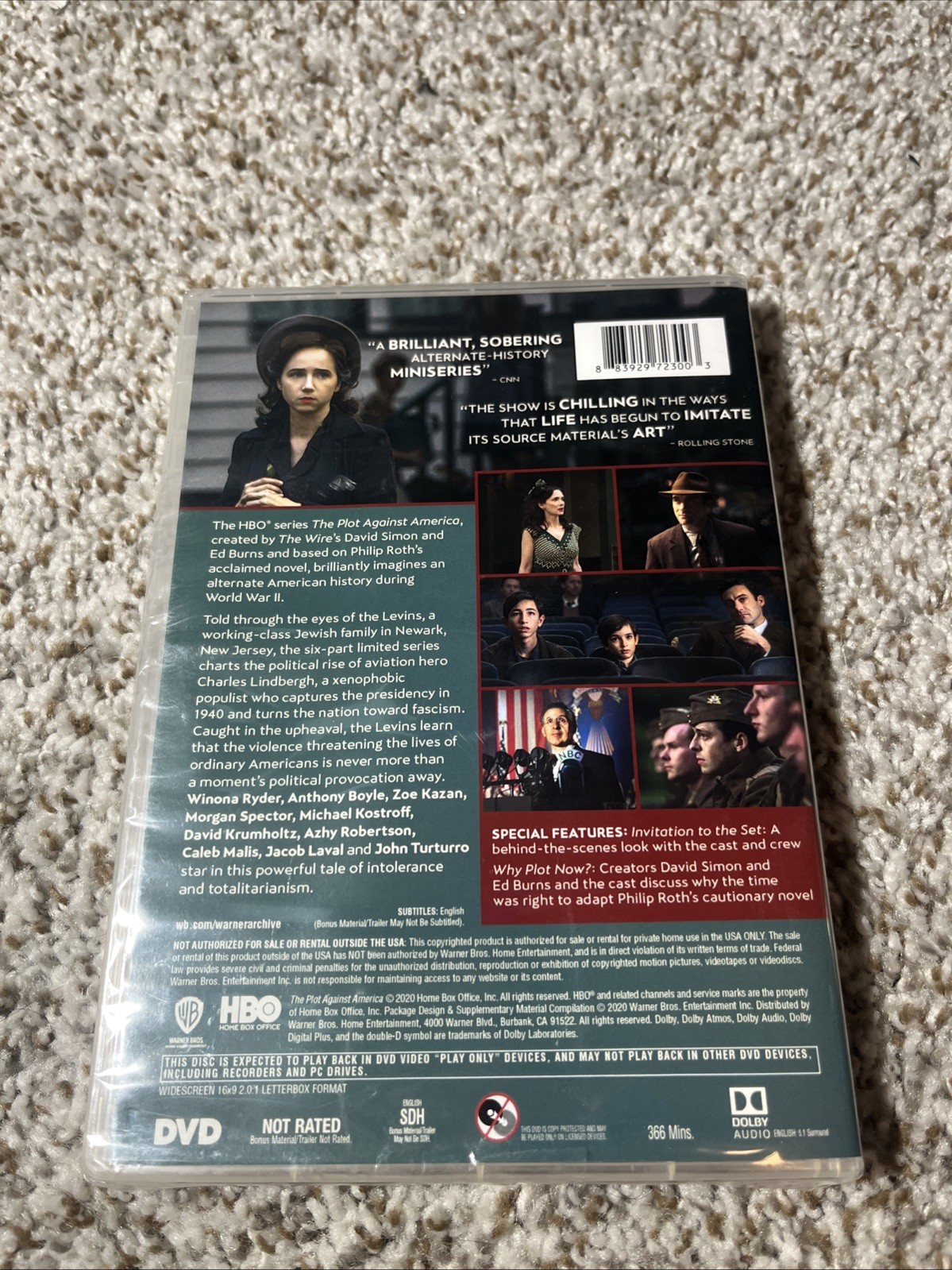 The Plot Against America: the Complete Series (HBO DVD, 2 Disc, 2020) SEALED
