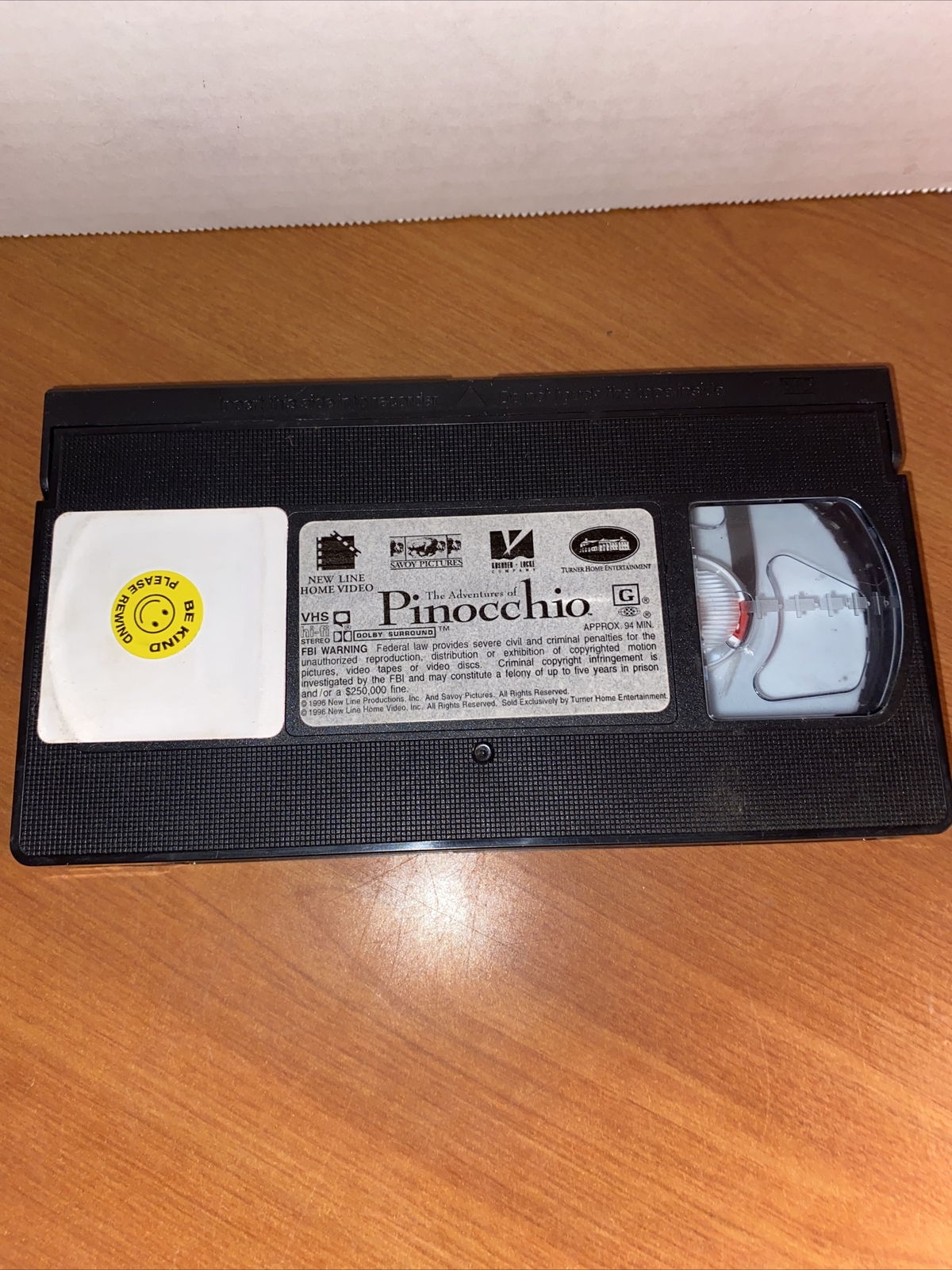 The Adventures of Pinocchio ~ VHS ~ 1996 ~ Clam Shell