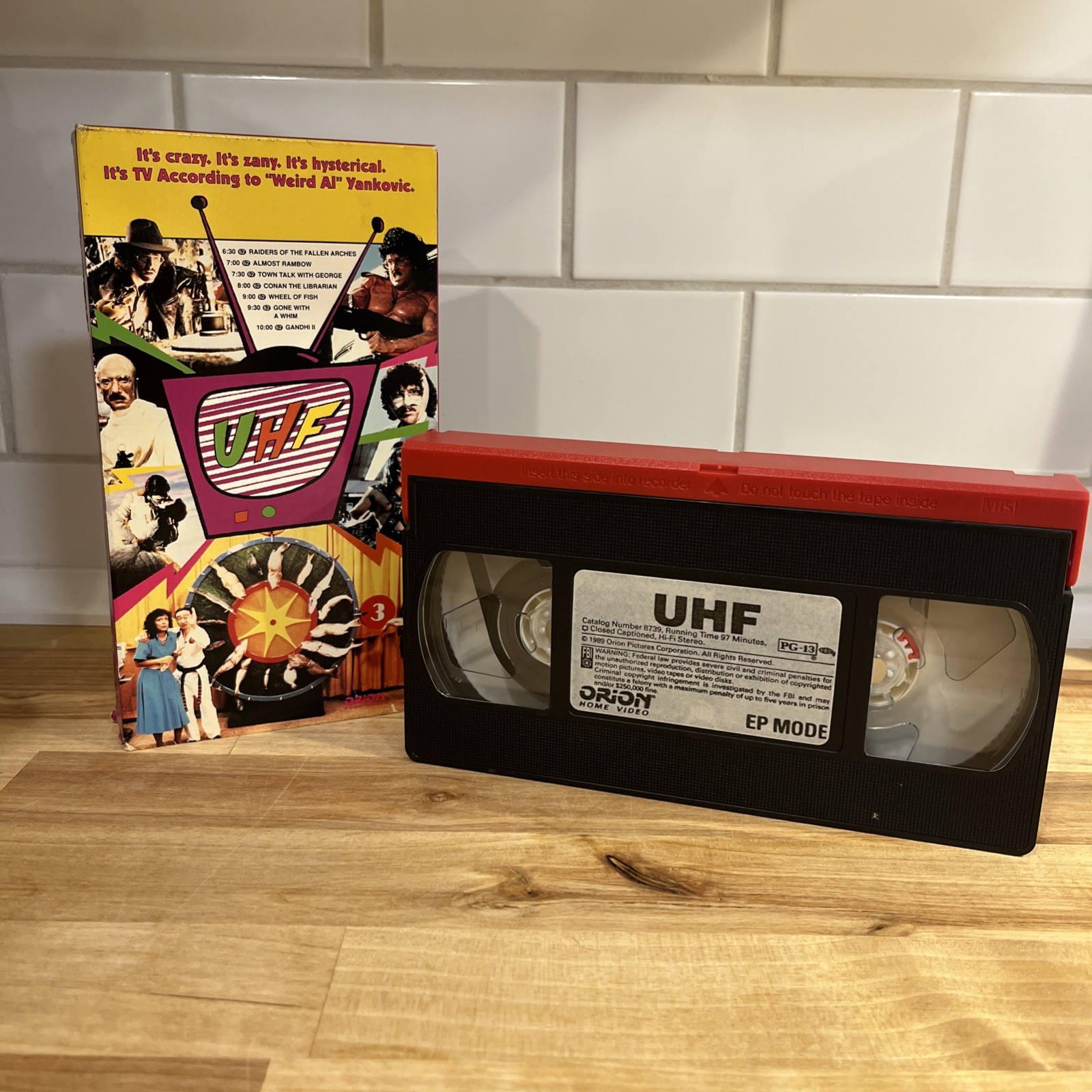 UHF VHS Weird Al Yankovic 1989 Orion RED SPINE EP Mode Video Tape