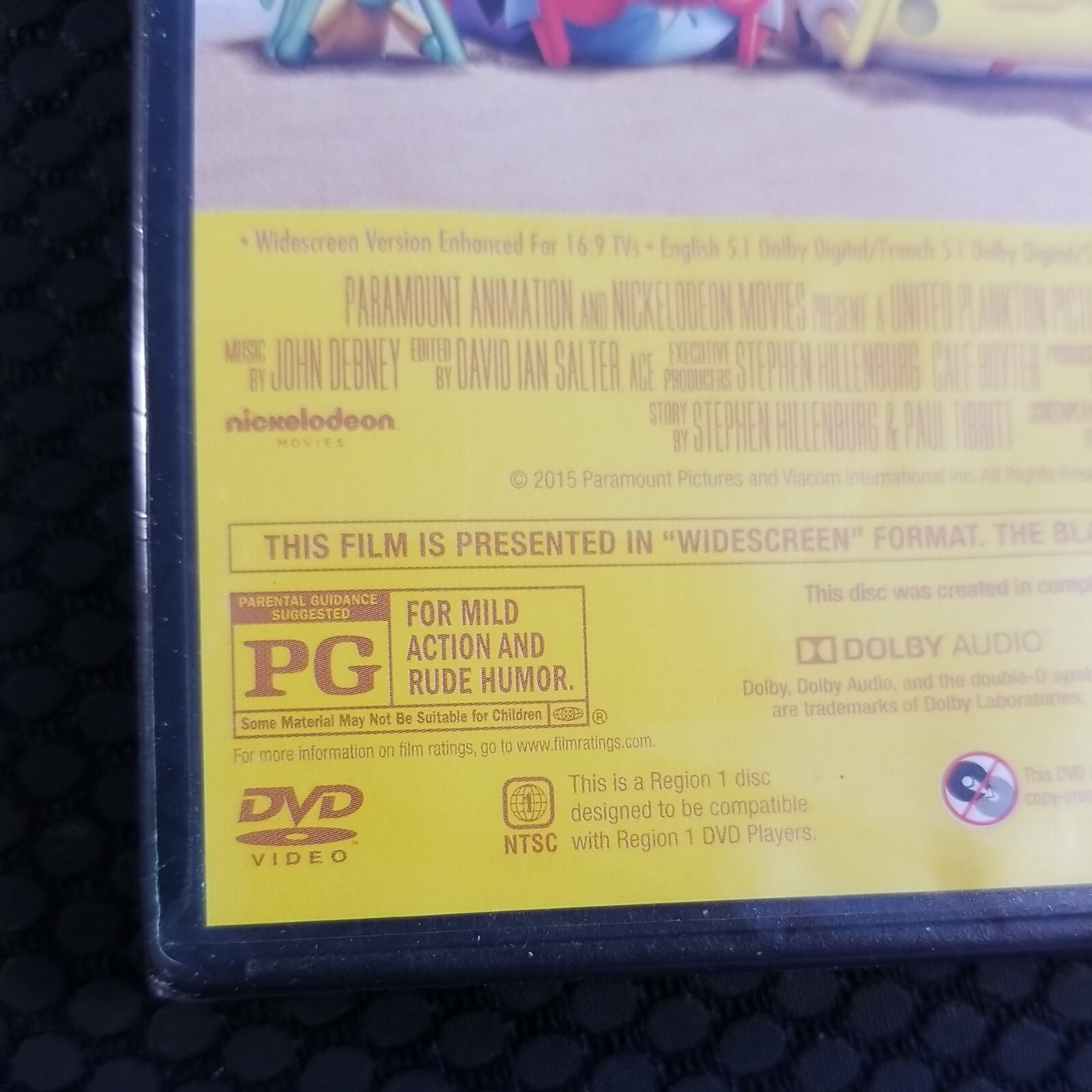 The SpongeBob Movie: Sponge Out of Water – DVD 2015 92 minutes Rated PG