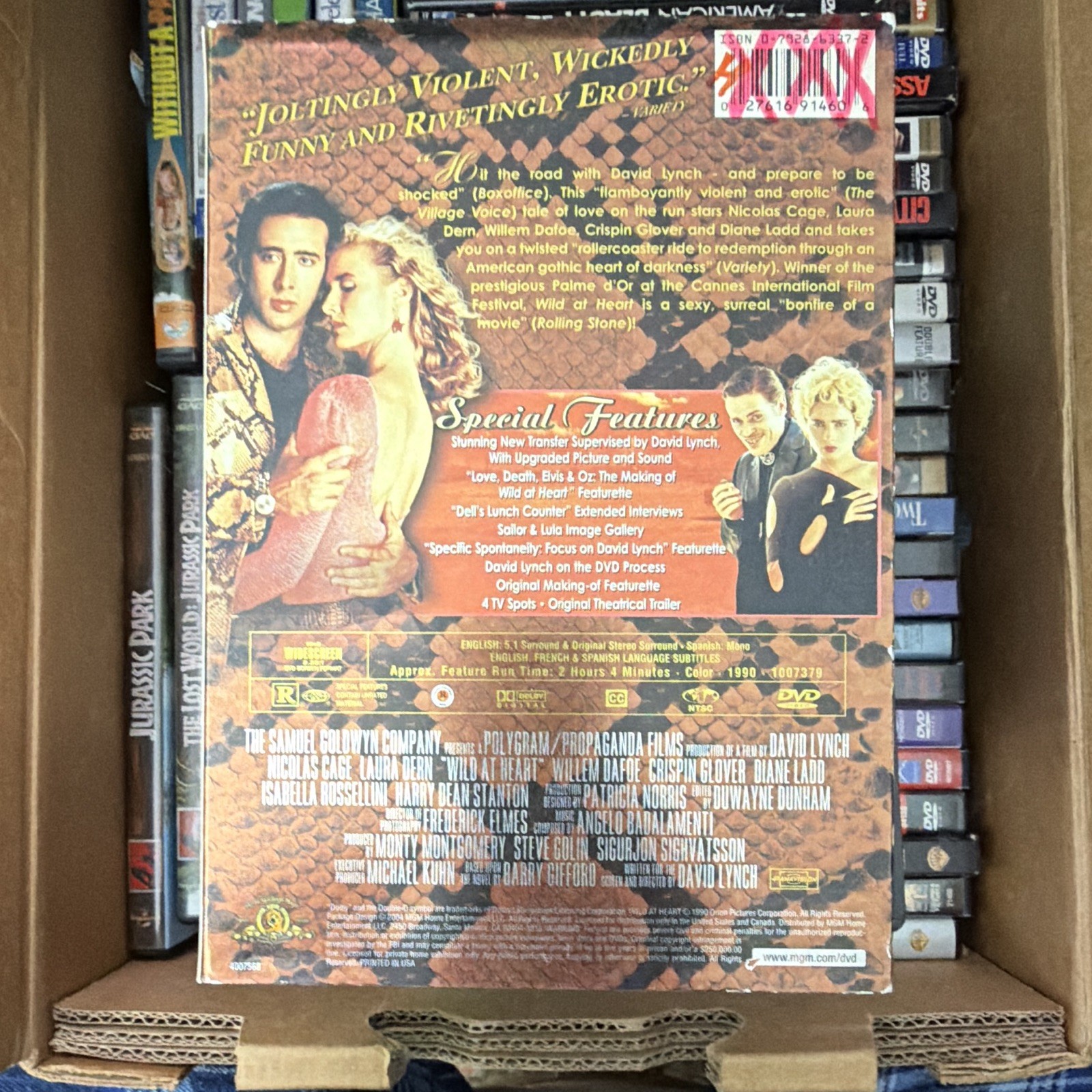 David Lynch Wild at Heart DVD Special Edition R 1990 Region 1 NTSC English