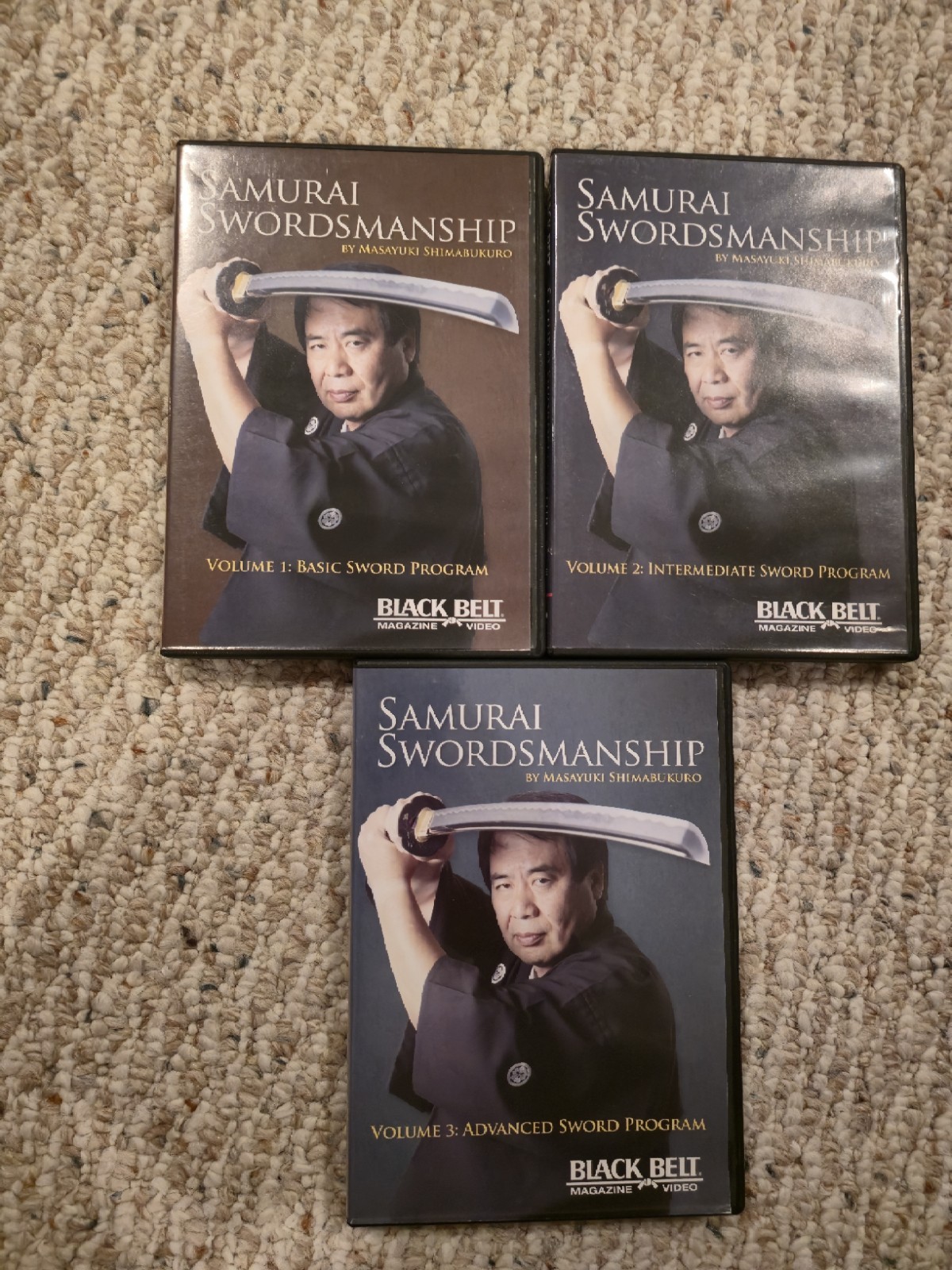 Samurai Swordsmanship 1-3 Sword Program DVDs Massayuki Shimabukuro