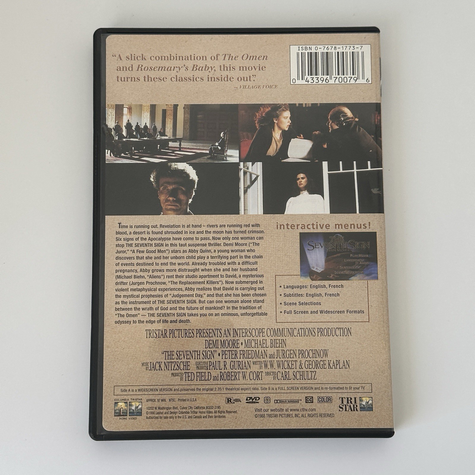 Seventh Sign DVD Movie-Demi Moore Revelations Supernatural Thriller