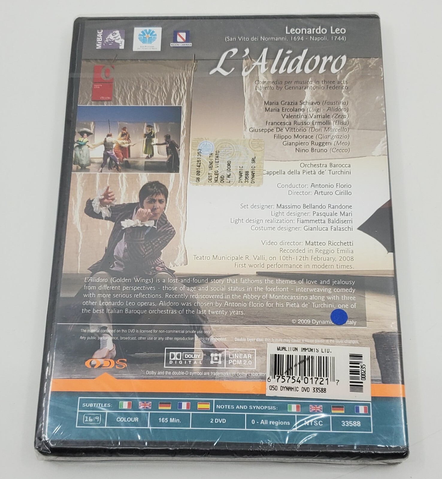 Leonardo Leo L’Alidoro Commedia in Musica DVD 2008 *NEW SEALED