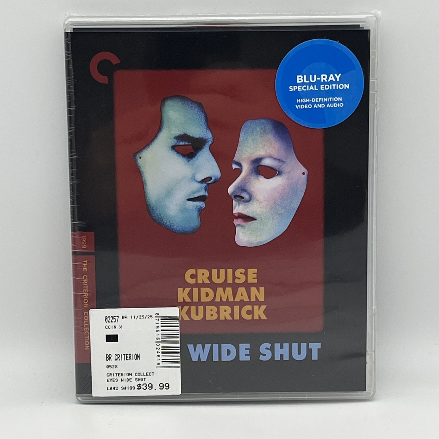 Eyes Wide Shut Blu-ray 1999 The Criterion Collection Tom Cruise – NEW Sealed