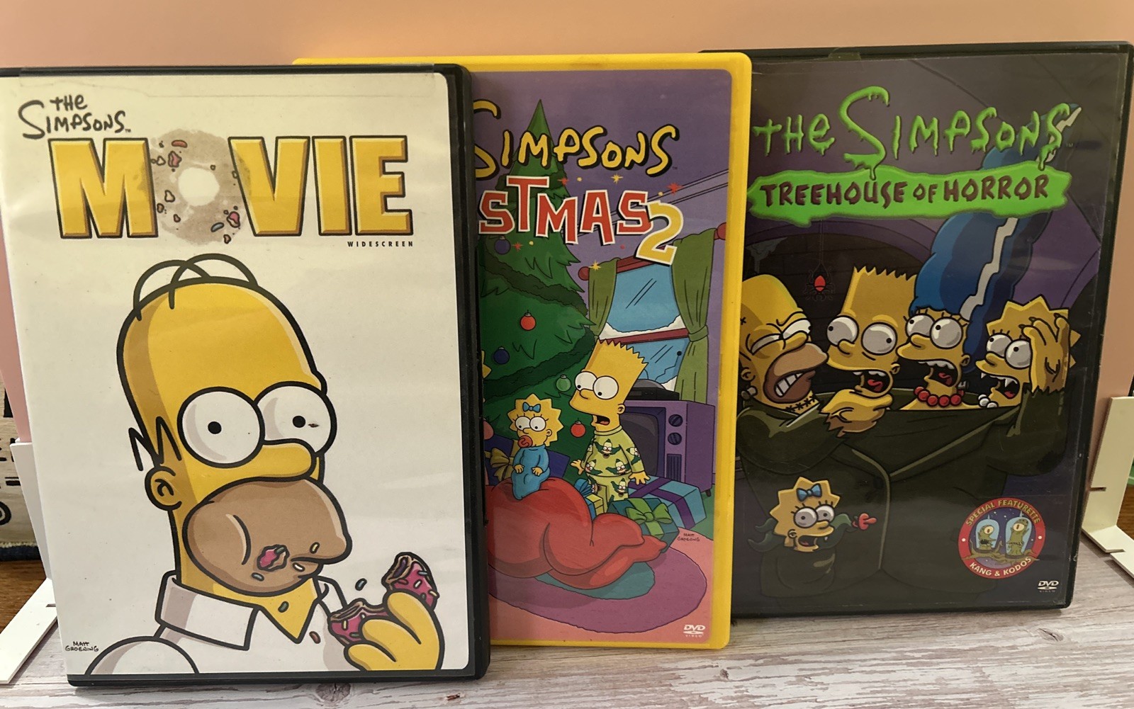 3 Simpsons DVD Movies: The Simpsons Movie, Treehouse Of Horror, Christmas 2