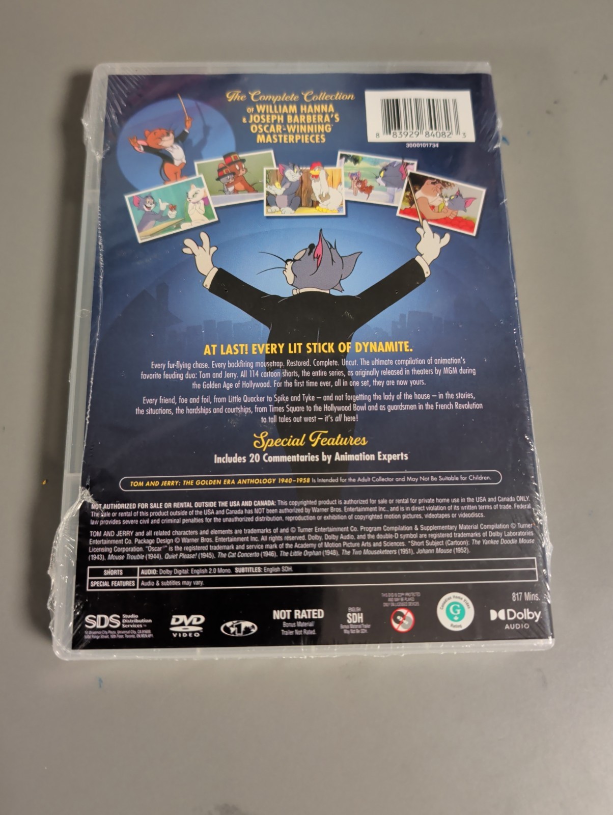 BRAND NEW *TOM and JERRY GOLDEN AGE ANTHOLOGY 1940-1958* DVD BOX SET REGION 1