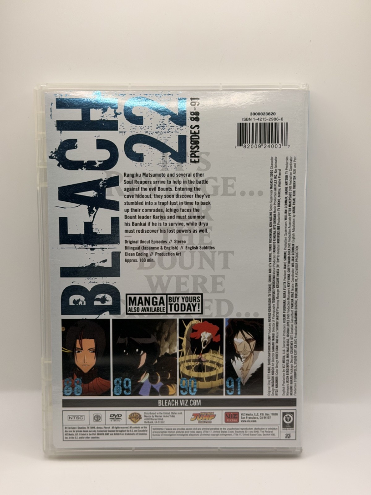 Bleach – Vol. 22 The Bount (DVD) Tested And Works