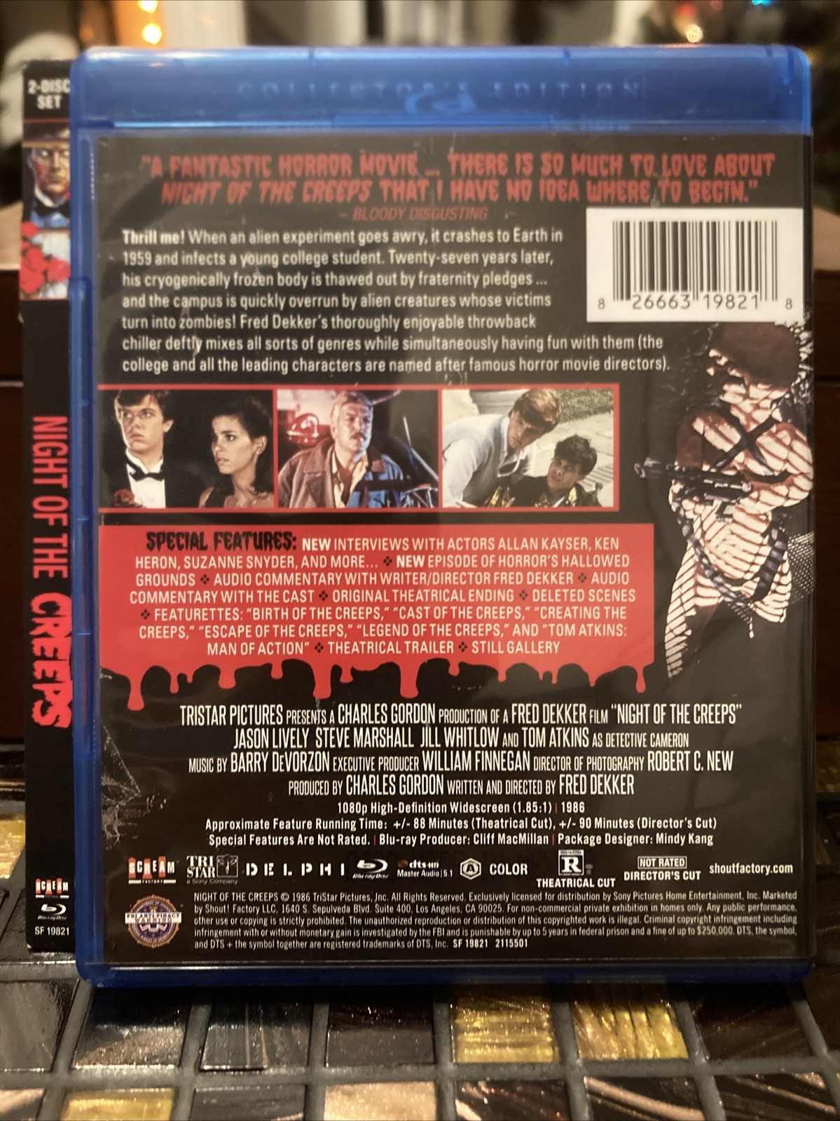 Night of the Creeps (Collector’s Edition) (2-Disc Blu-ray, 1986) w/ Slip