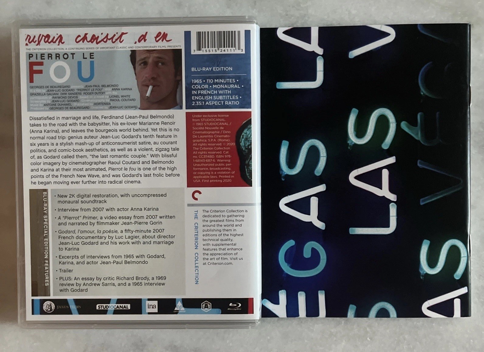 Pierrot Le Fou (Criterion Collection) (Blu-ray, 1965) Jean-Luc Godard, Rare