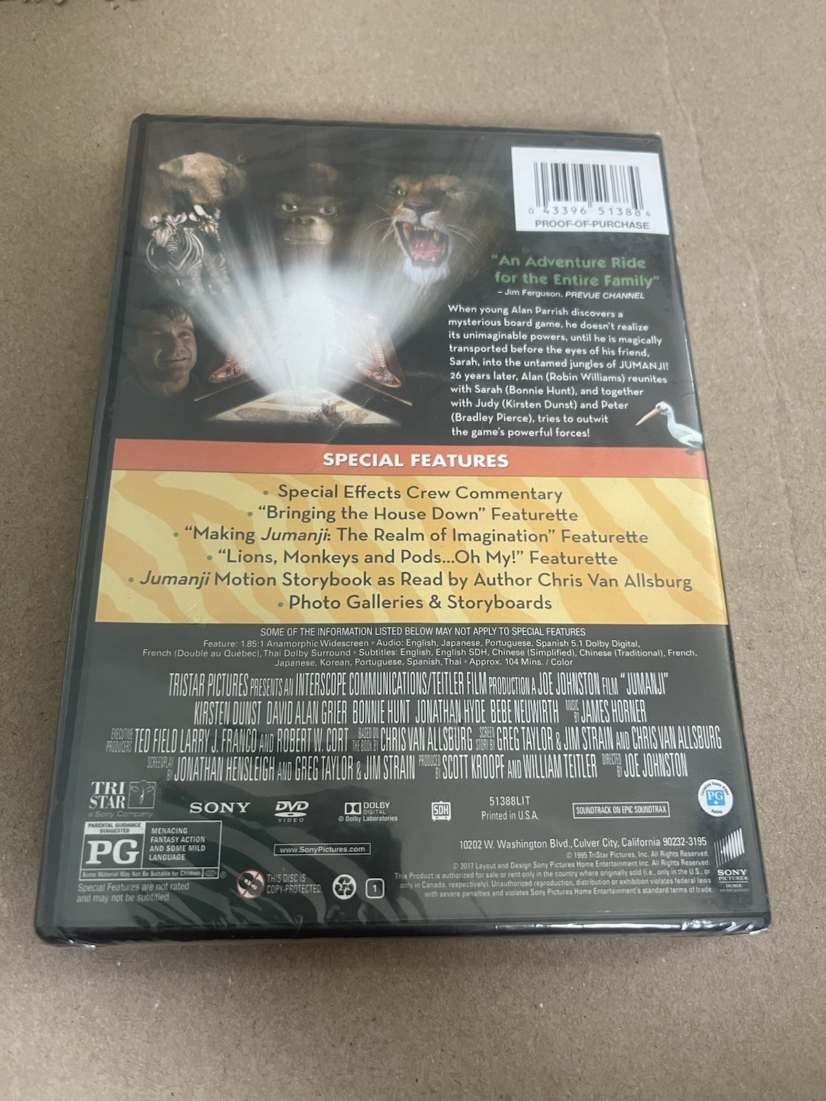 Jumanji (DVD, 1995) Sealed Buy 2 Get 1 Free