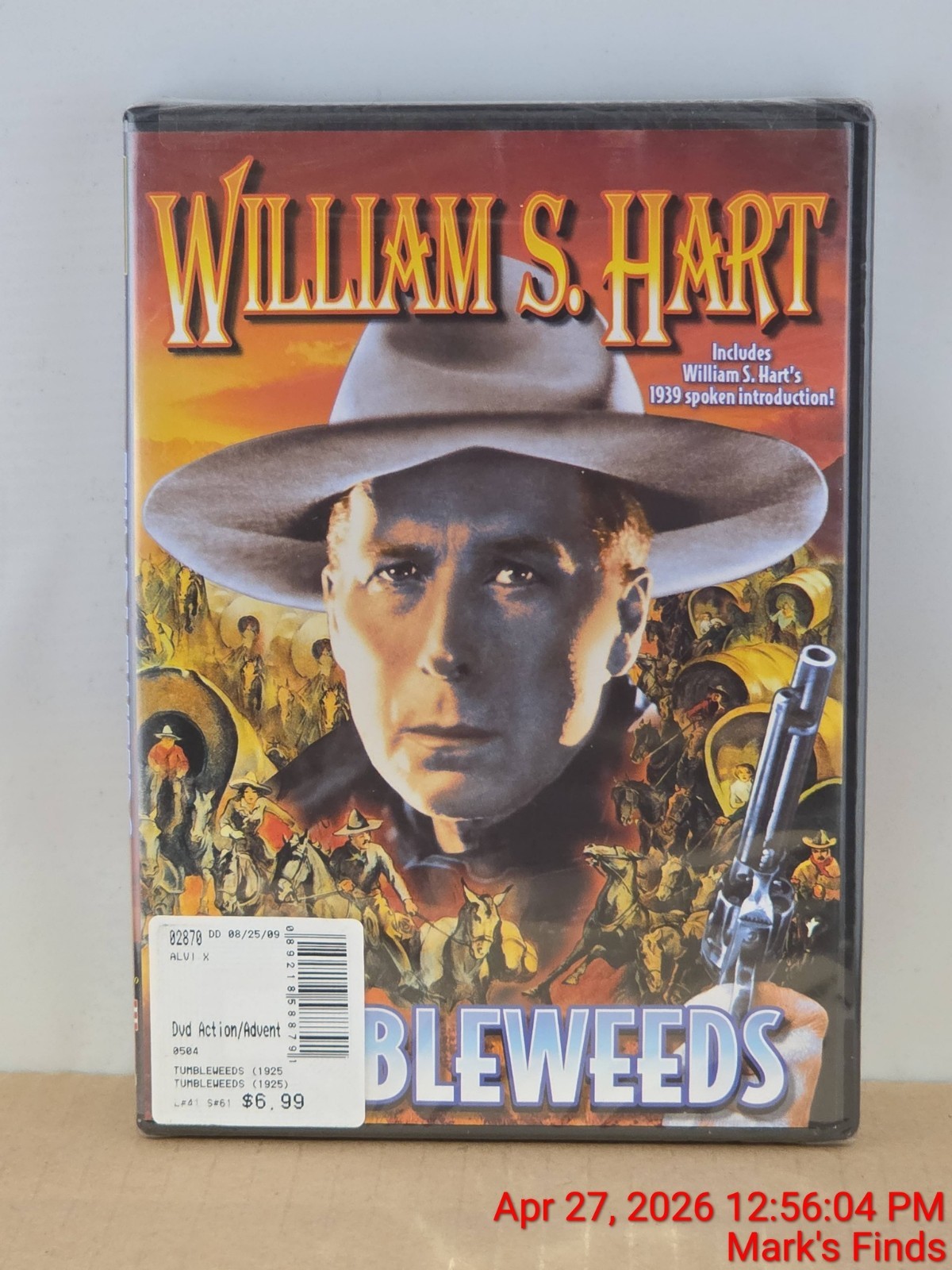 Tumbleweeds (Silent) (DVD) Barbara Bedford William S. Hart New Sealed