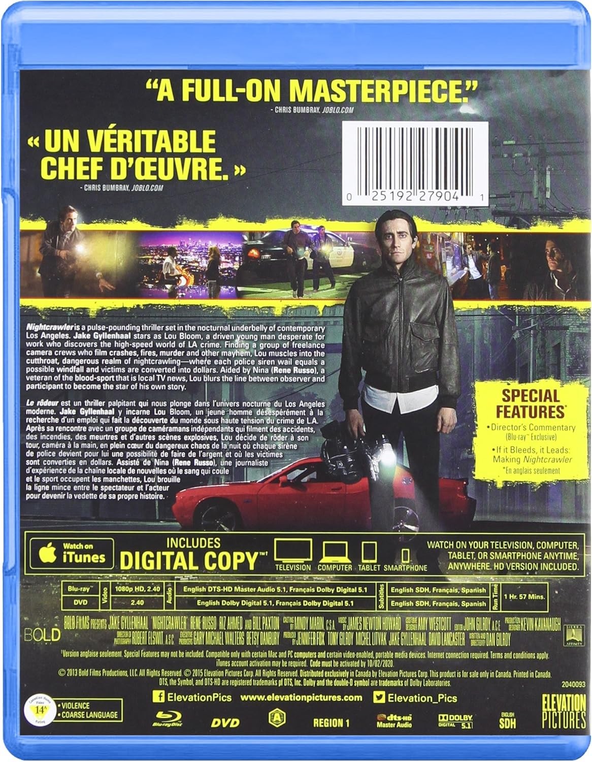 Nightcrawler (Blu-ray + DVD) (Blu-ray) (Blu-ray) Jake Gyllenhaal Rene Russo