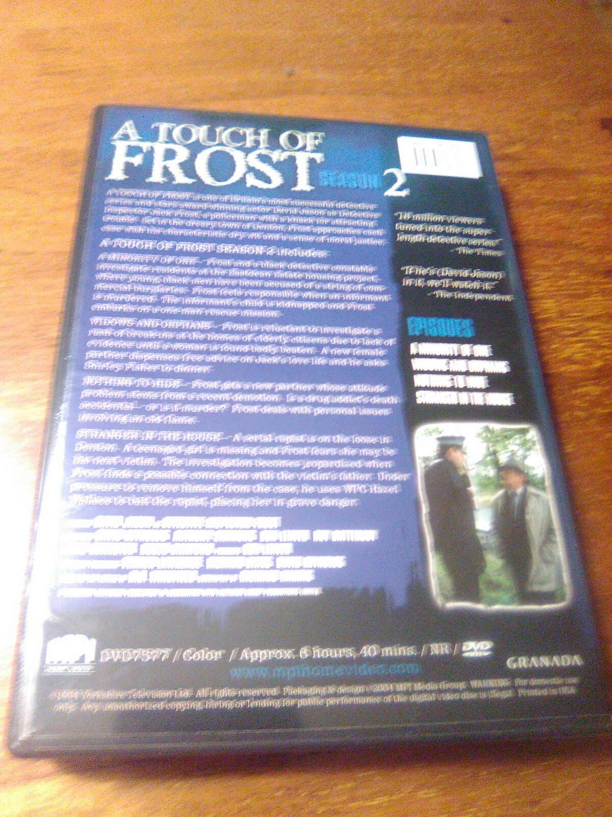 A Touch Of Frost: Season 2 DVD 16 hours 40 Minutes Detective Show