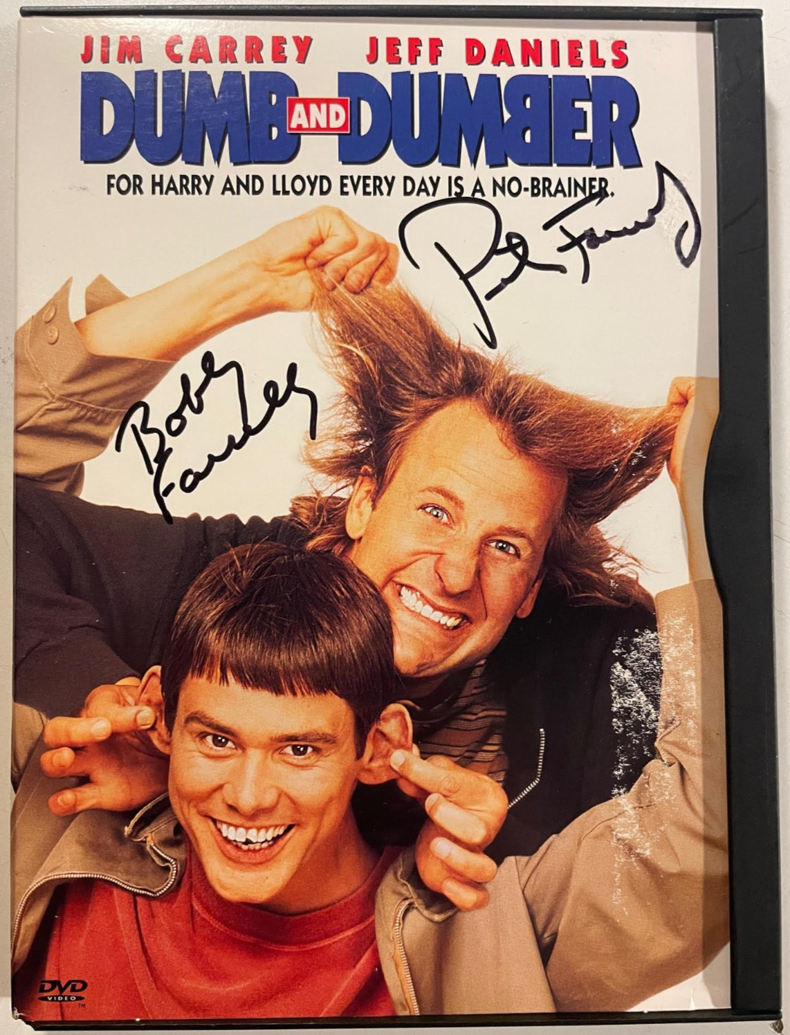 USED GOOD Dumb and Dumber DVD New Line Cinema SIGNED BY PETER & BOBBY FARRELLY