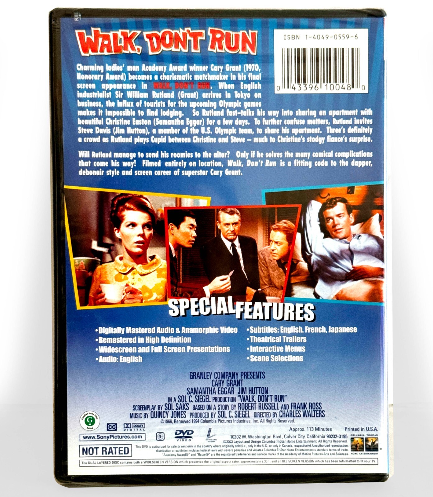 Walk, Don’t Run (DVD, 1966, Widescreen) Brand New ! Cary Grant Samantha Eggar