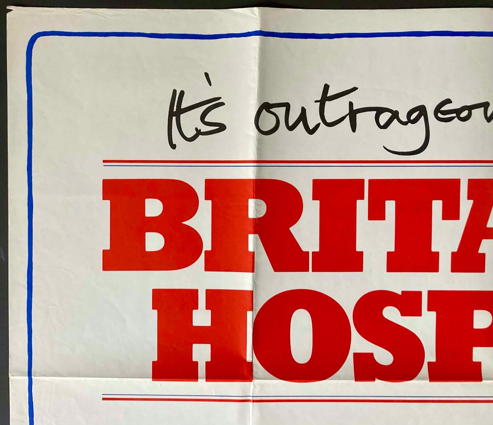 Britannia Hospital Original Quad Movie Cinema Poster Lindsay Anderson 1982