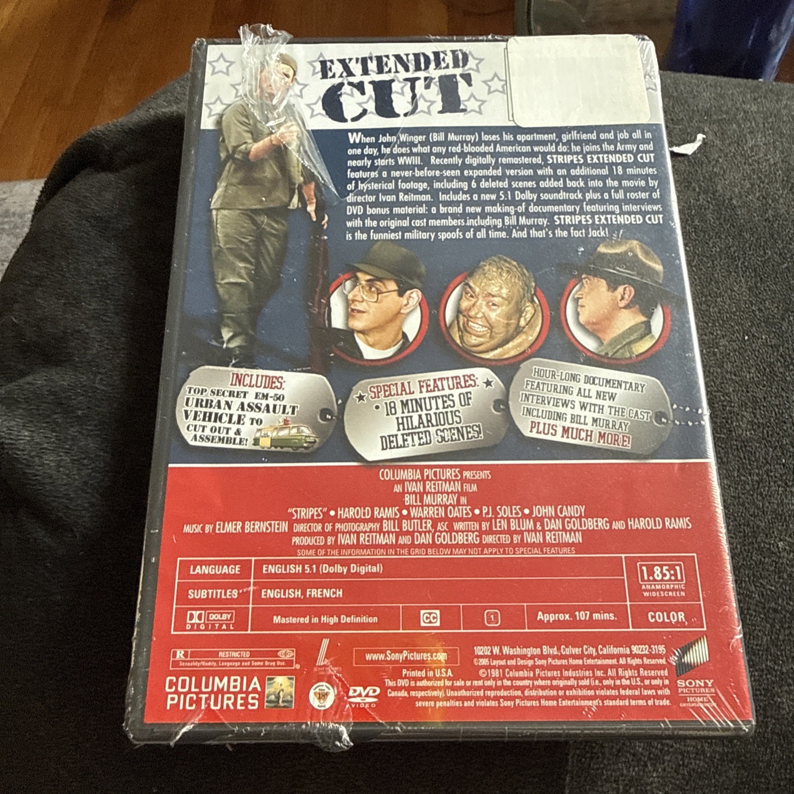 Stripes Extended Cut DVD Factory Sealed 18 Extra Minutes 6 Deleted Scenes