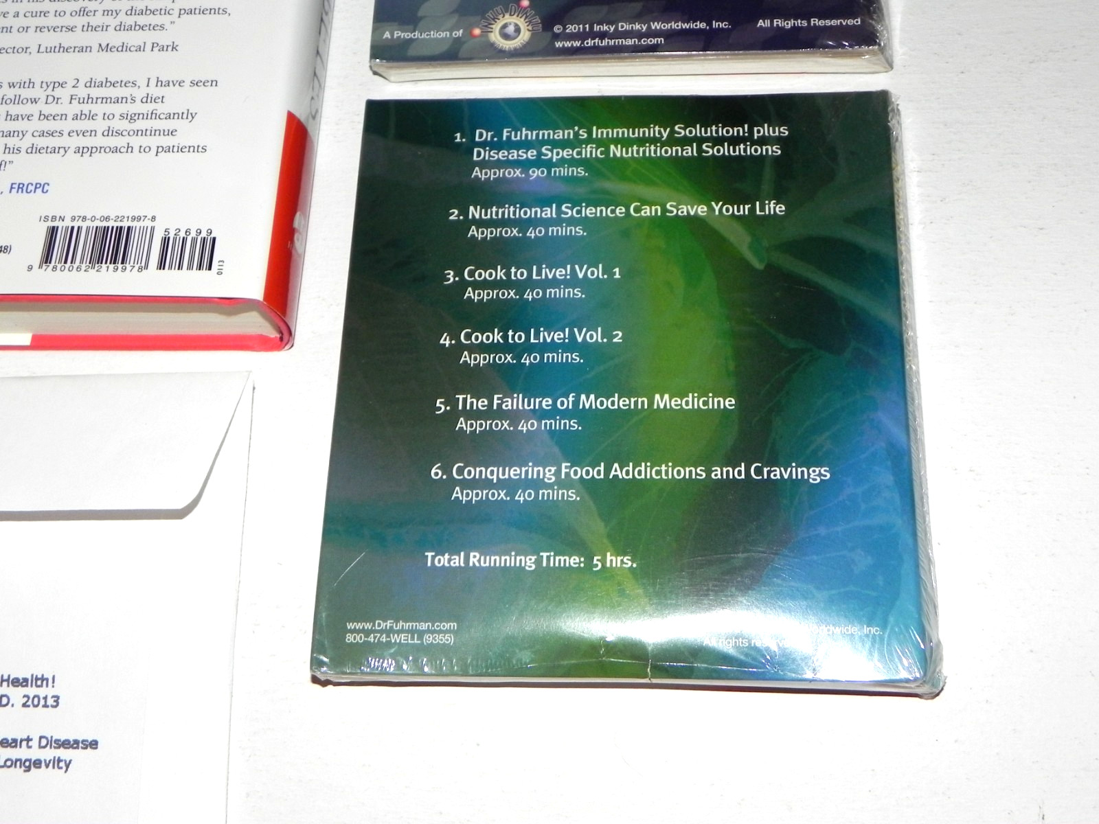 Dr. Joel Fuhrman EAT TO LIVE Book DVD bundle Diabetes Heart Disease NEW SEALED
