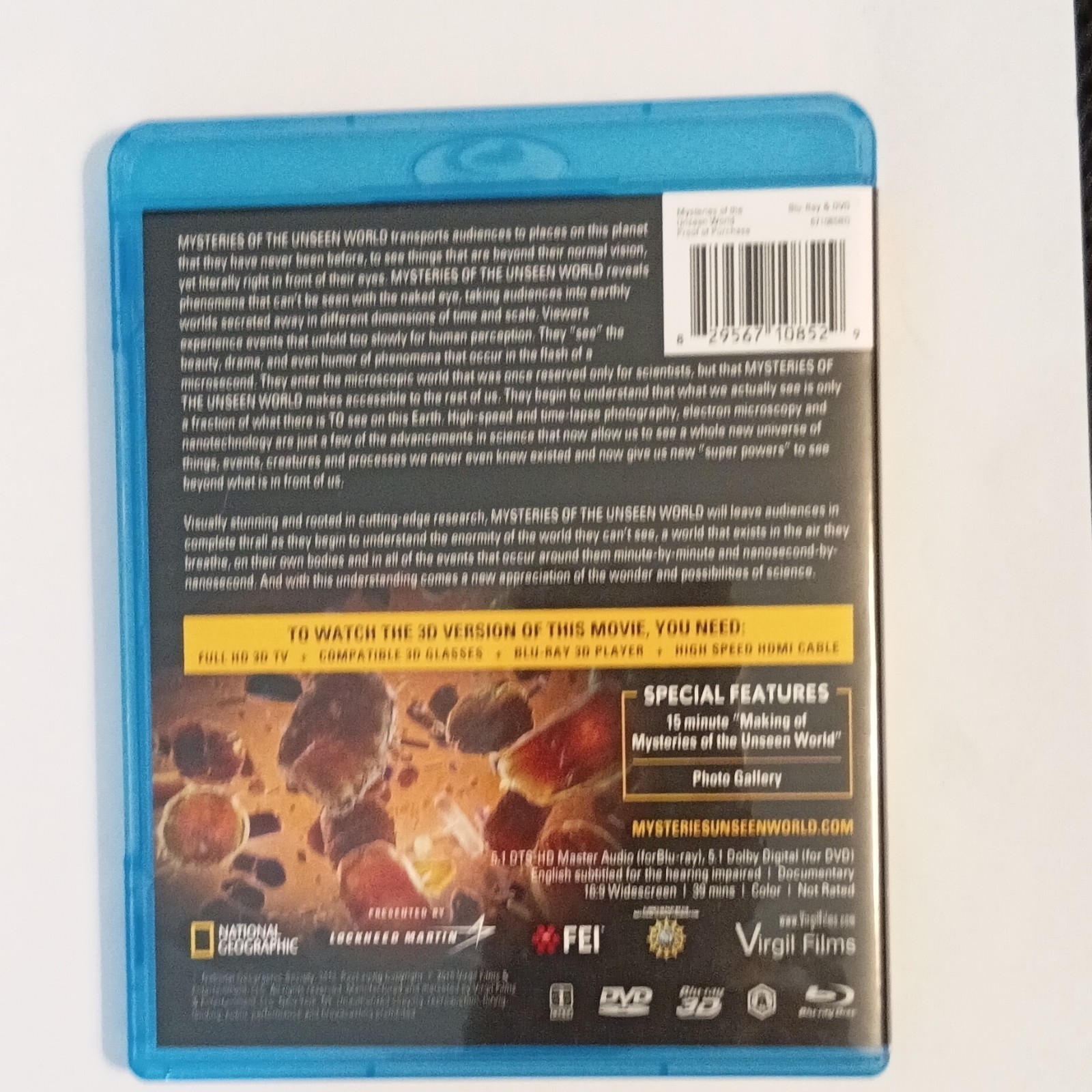 National Geographic: Mysteries of the Unseen World Blu-ray 3D + DVD NR 90m