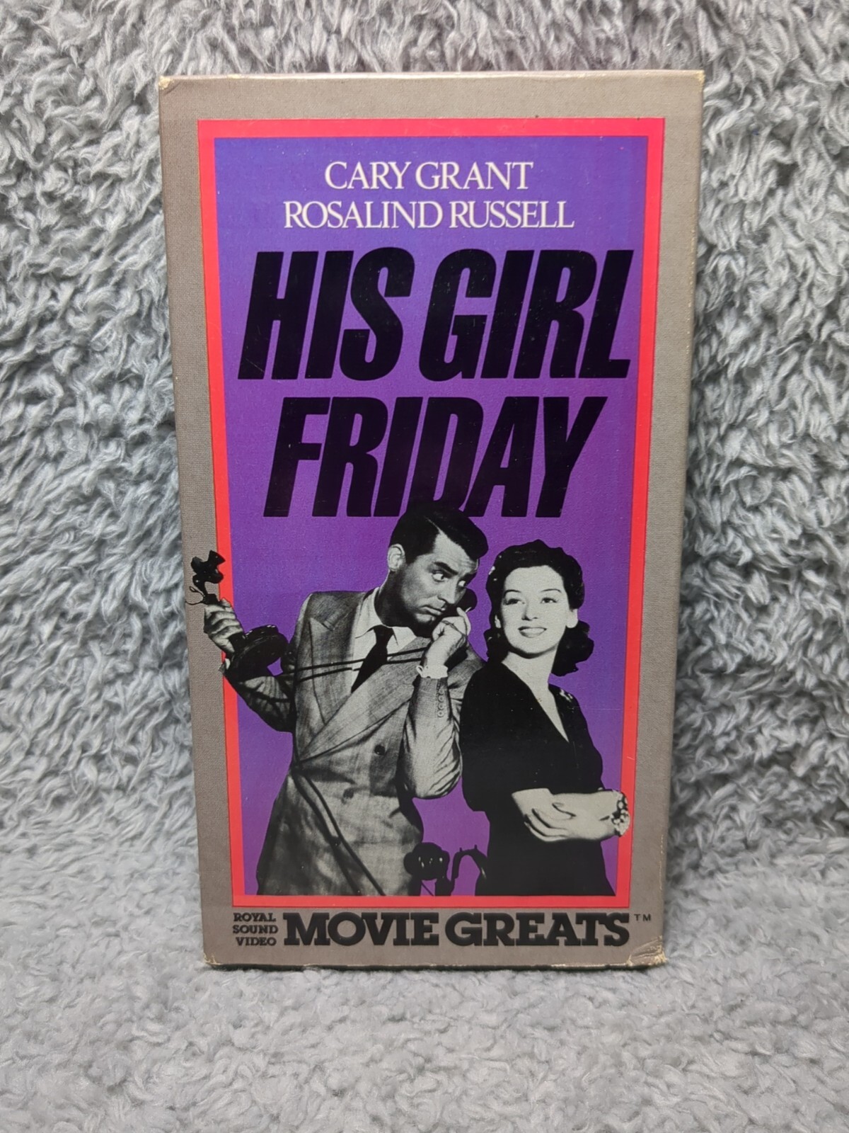 His Girl Friday 1940 VHS Cary Grant Rosalind Russell Screwball Comedy Romance