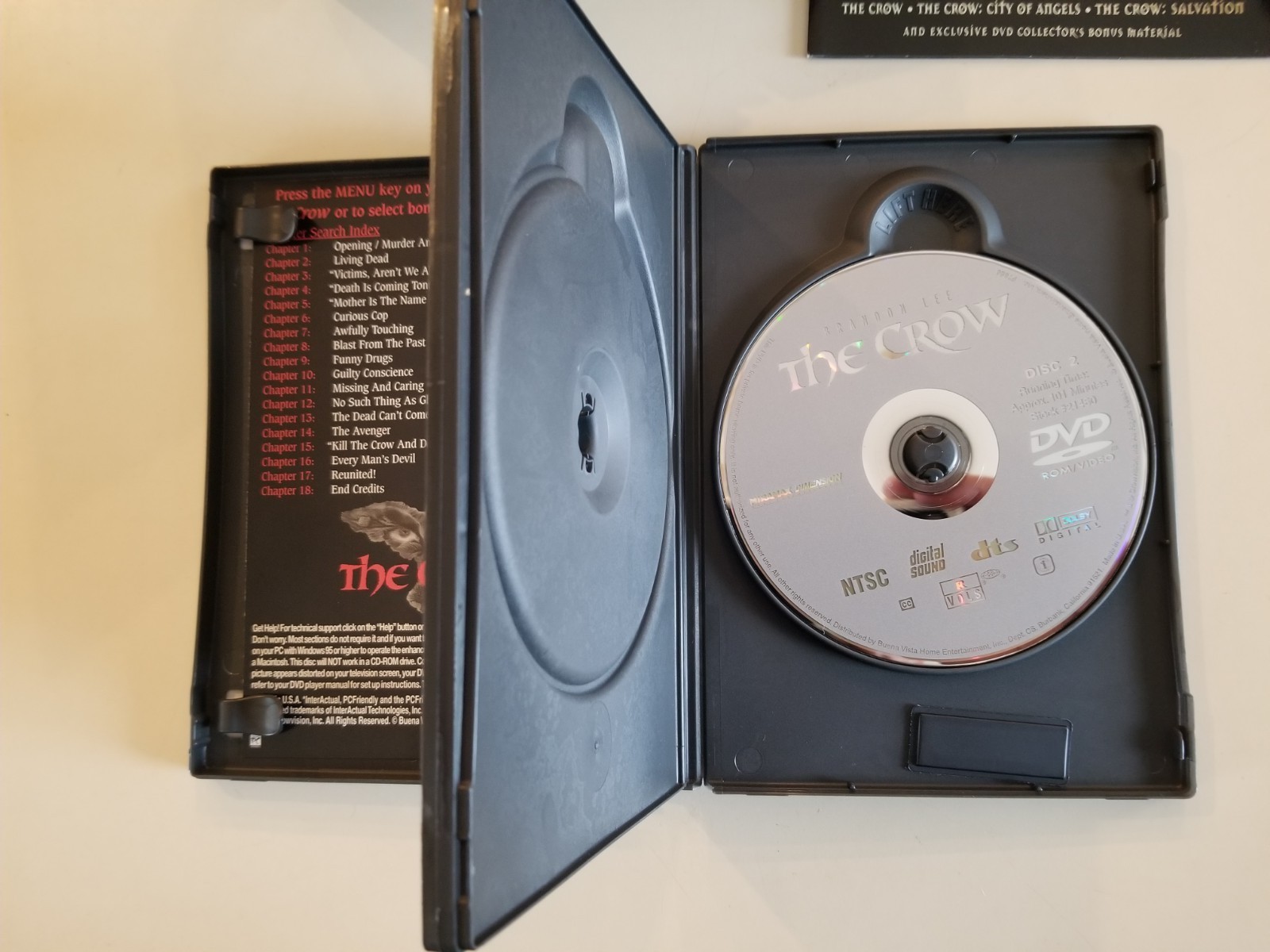 The Crow The Ultimate 3 Movie Collection Boxed Set DVD, Discs Excellent