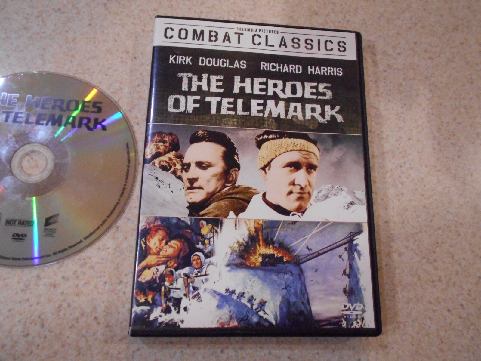 DVD The Heroes of Telemark Kirk Douglas Richard Harris OOP Tested