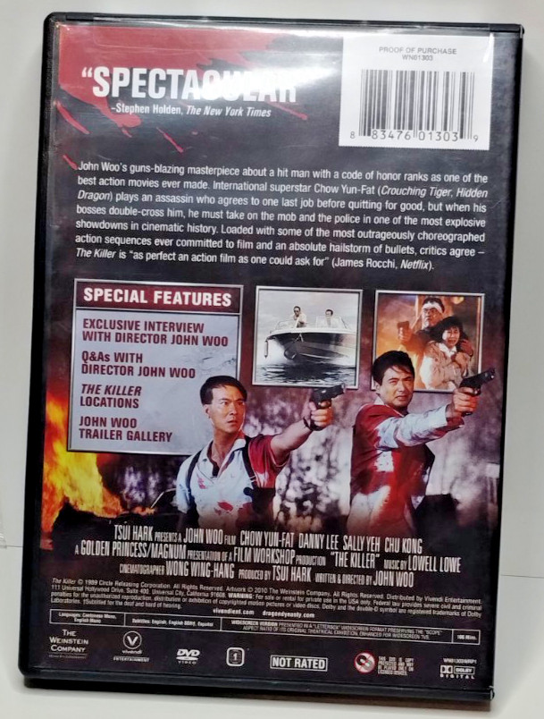 The Killer 1989 DVD John Woo Chow Yun-Fat The Criterion Collection Action