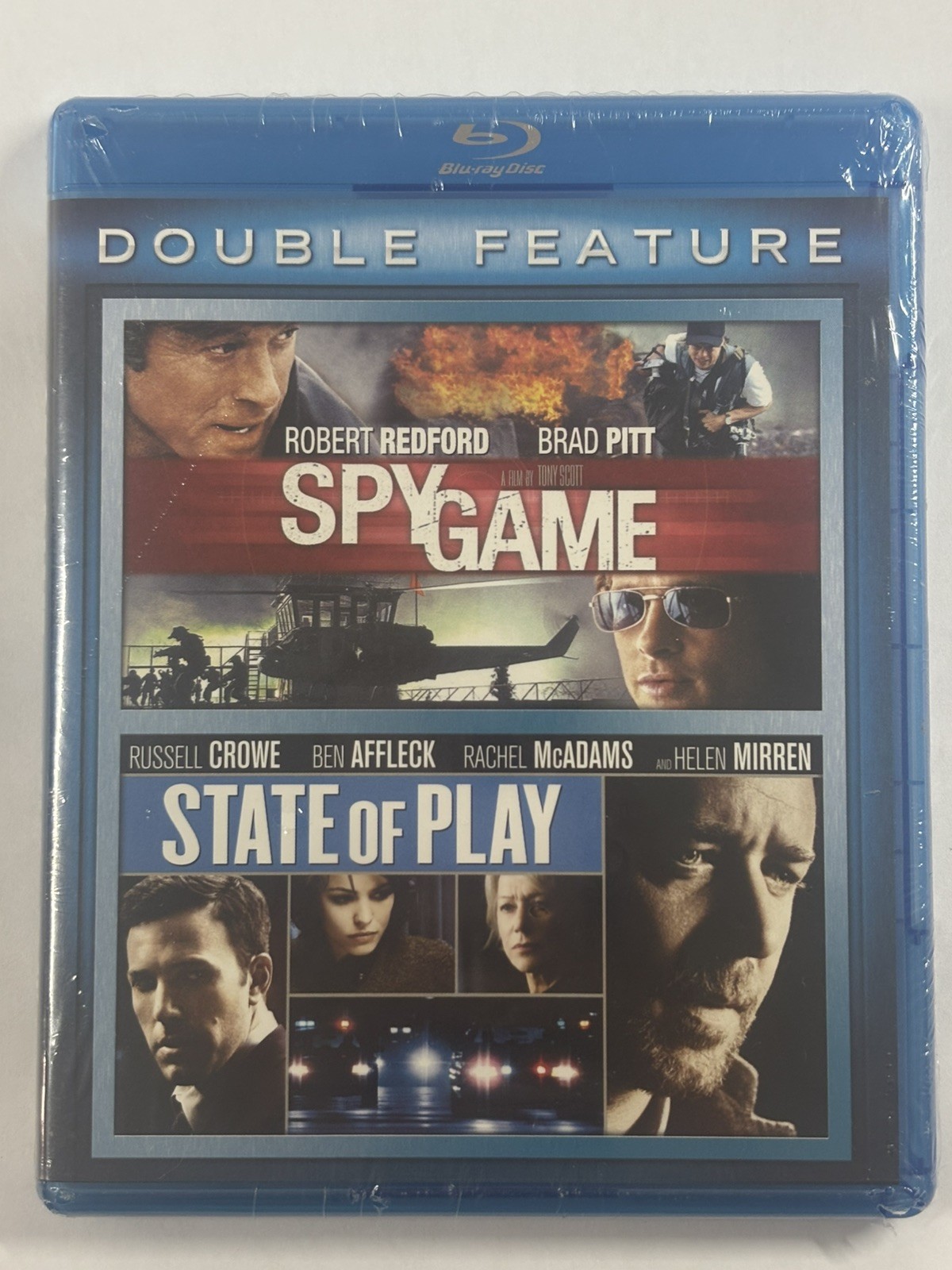 SPY GAME/STATE OF PLAY Robert Redford, Ben Affleck (Blu-ray) RARE NEW SEALED